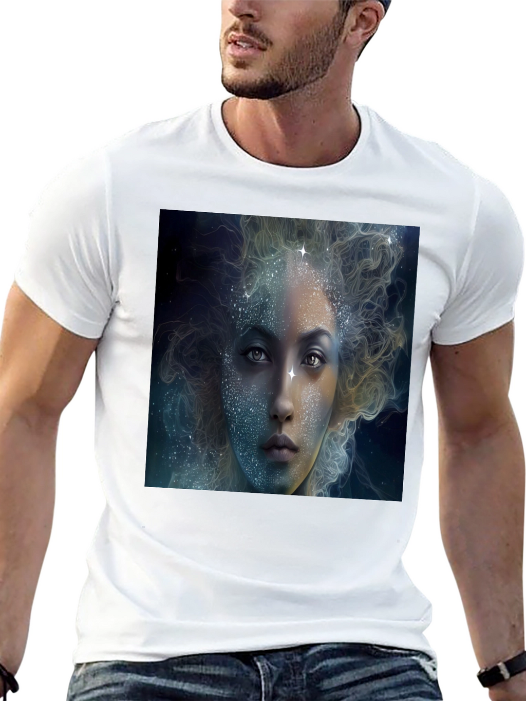 Cosmic Beauty Graphic Tee - Unisex Black T-Shirt
