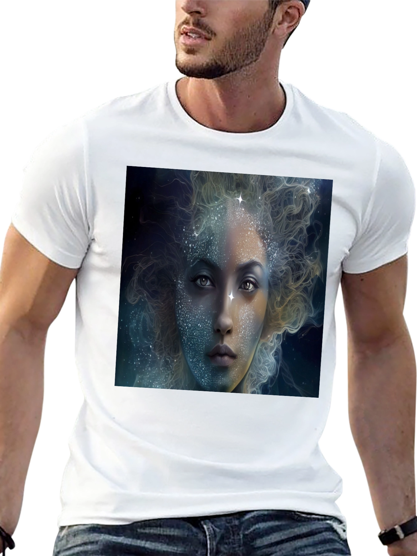 Cosmic Beauty Graphic Tee - Unisex Black T-Shirt