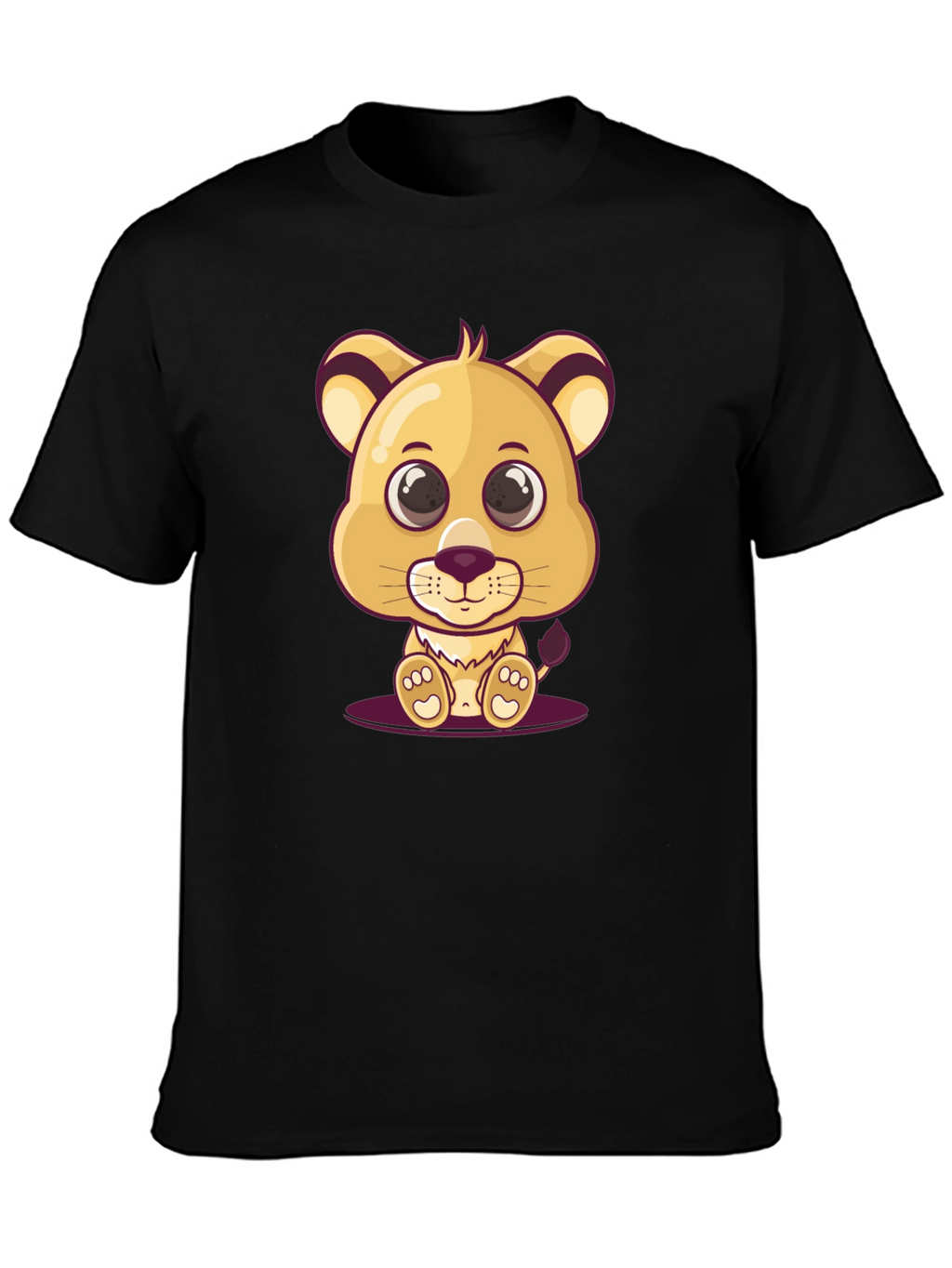 Cute Lion Cub Graphic T-Shirt