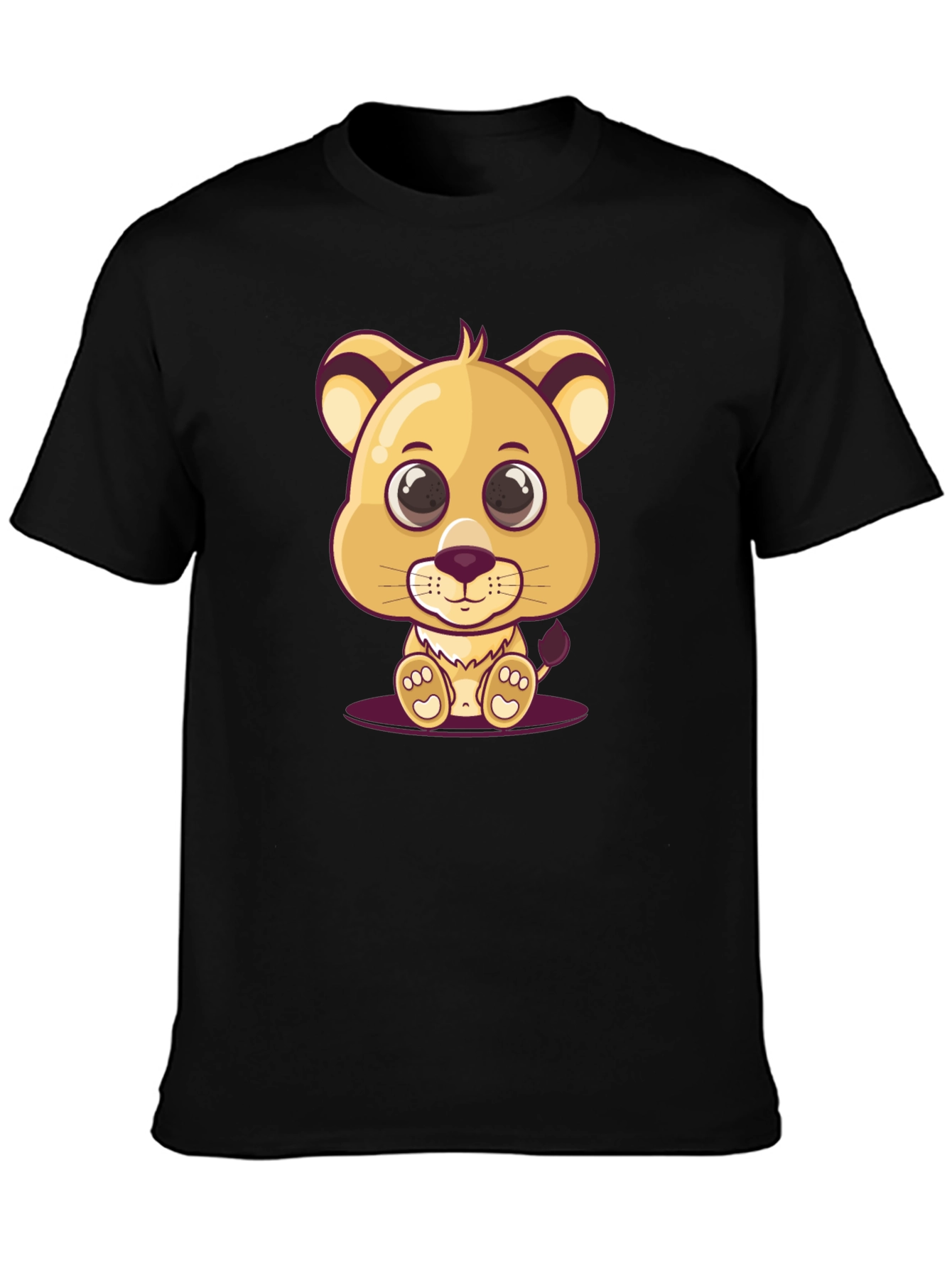 Cute Lion Cub Graphic T-Shirt