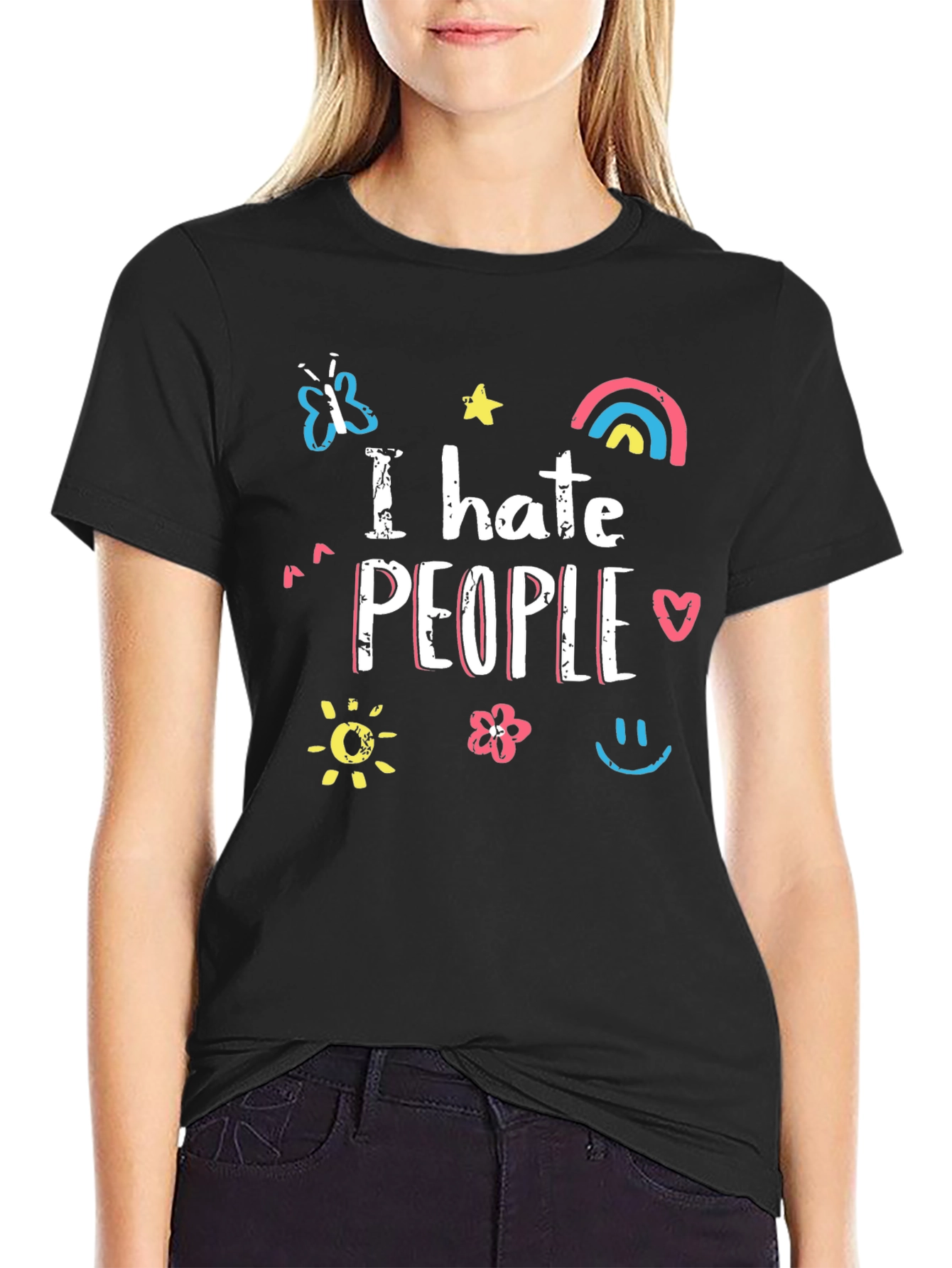 I Hate People Graphic Tee - Trendy Unisex T-Shirt
