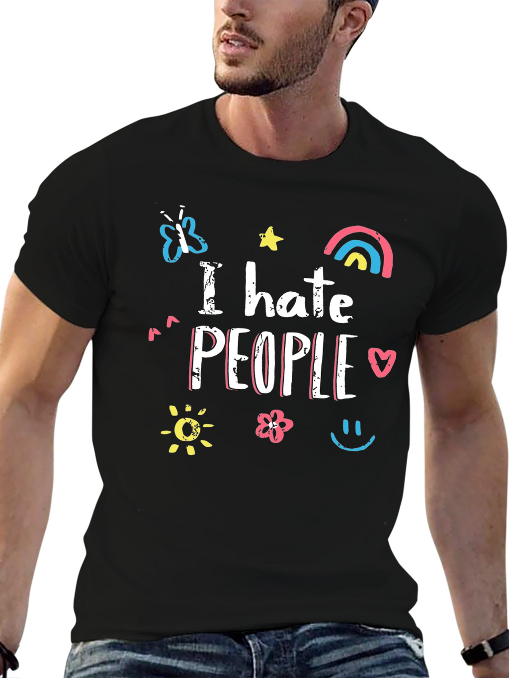 I Hate People Graphic Tee - Trendy Unisex T-Shirt