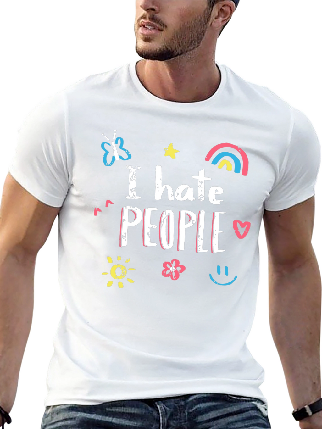 I Hate People Graphic Tee - Trendy Unisex T-Shirt