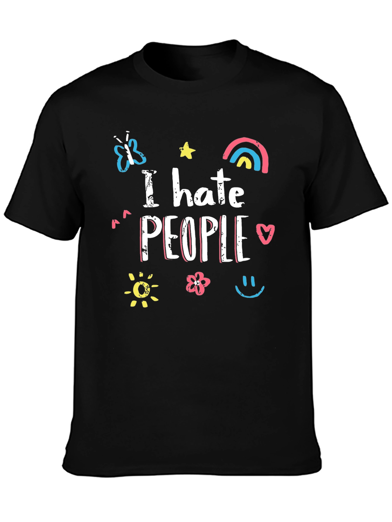 I Hate People Graphic Tee - Trendy Unisex T-Shirt
