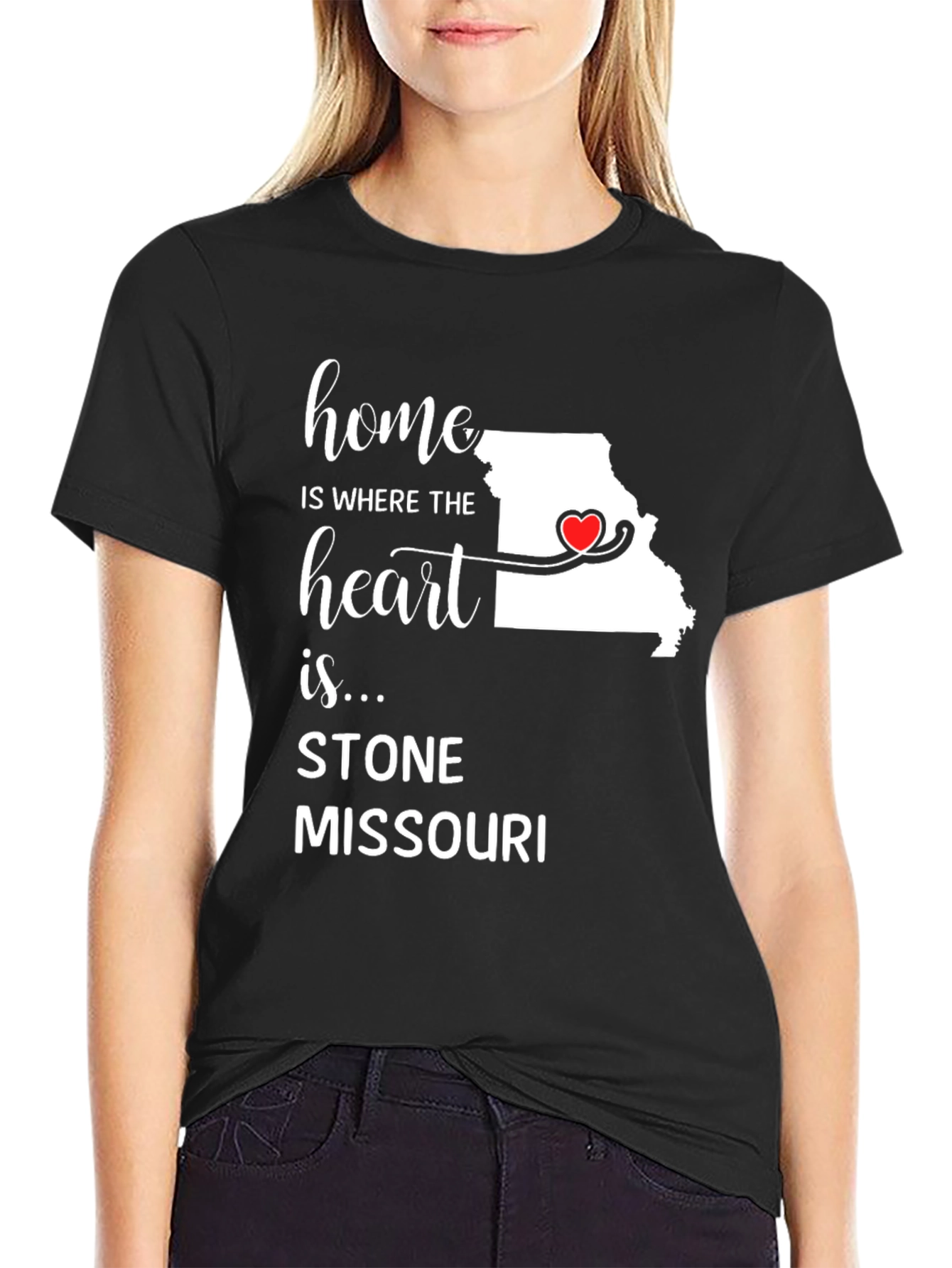 Home is Where the Heart is T-Shirt - Stone Missouri