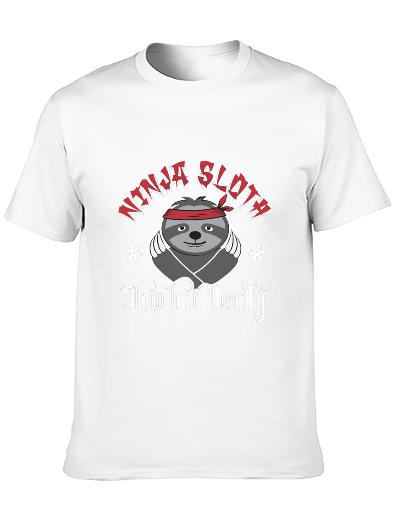 Ninja Sloth T-Shirt - Slow But Deadly Funny Tee
