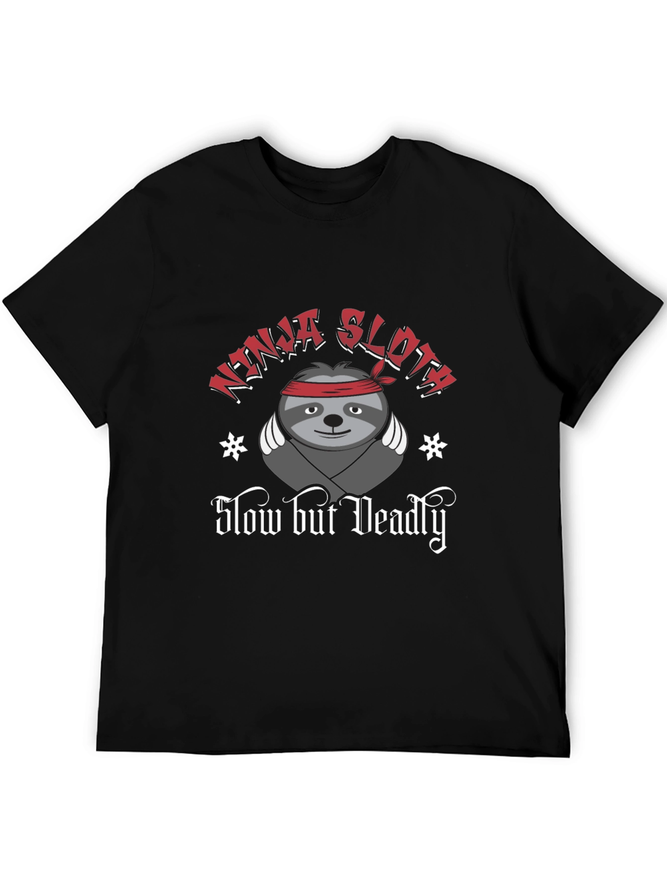 Ninja Sloth T-Shirt - Slow But Deadly Funny Tee