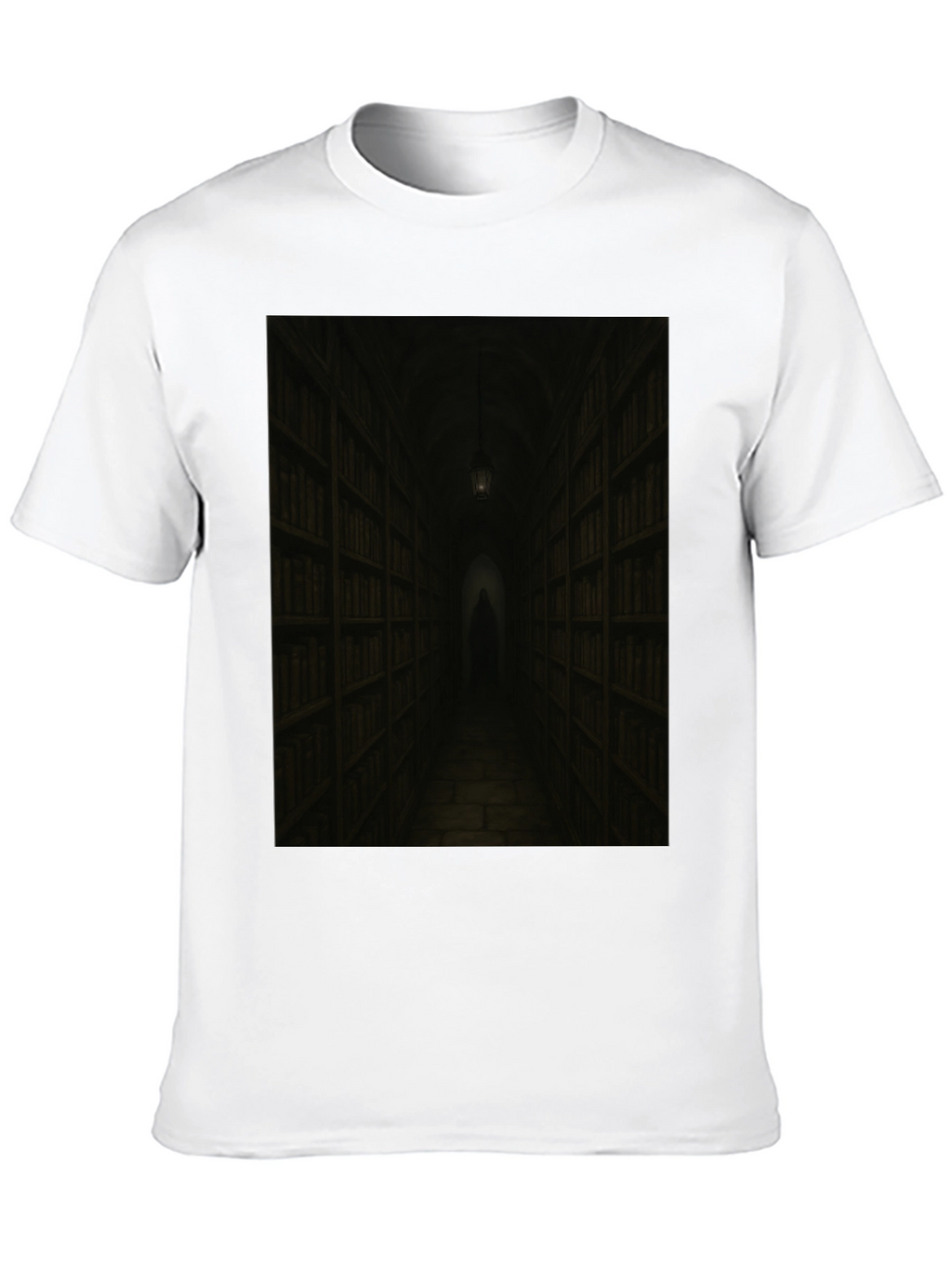 Dark Library T-Shirt - Gothic Book Lover Tee