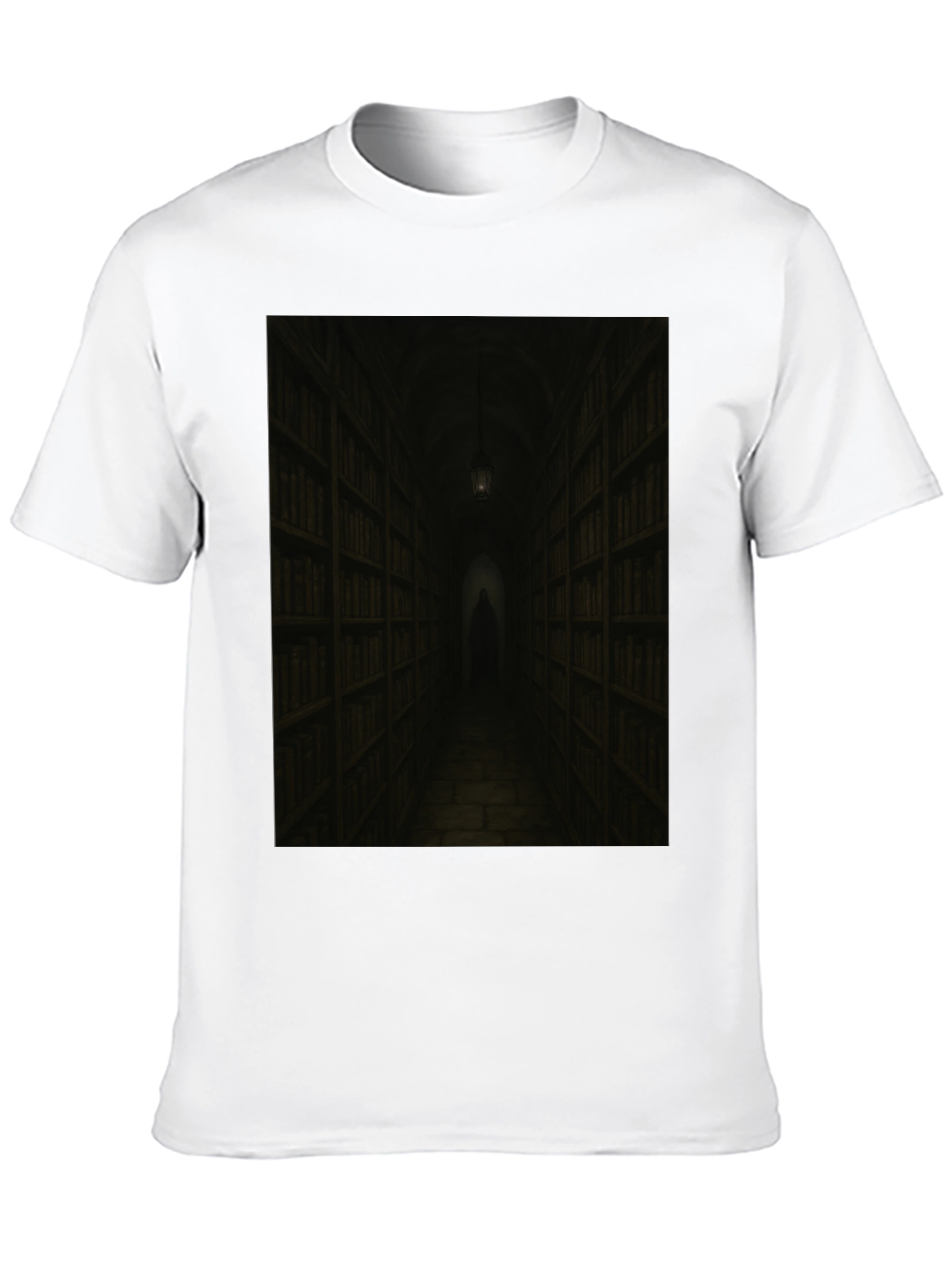 Dark Library T-Shirt - Gothic Book Lover Tee