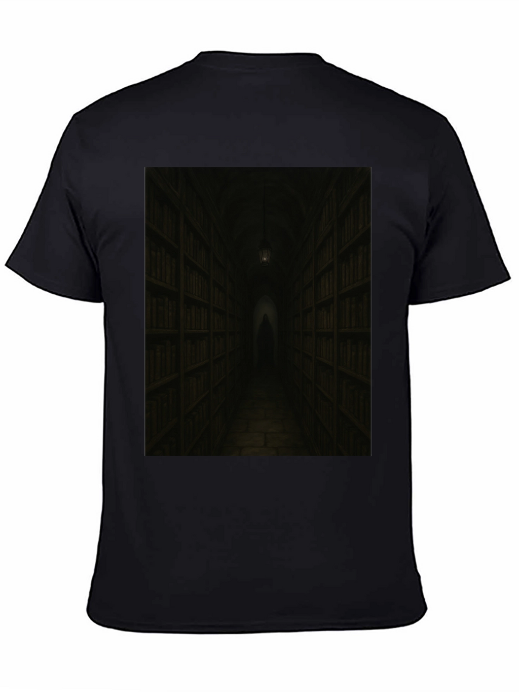 Dark Library T-Shirt - Gothic Book Lover Tee