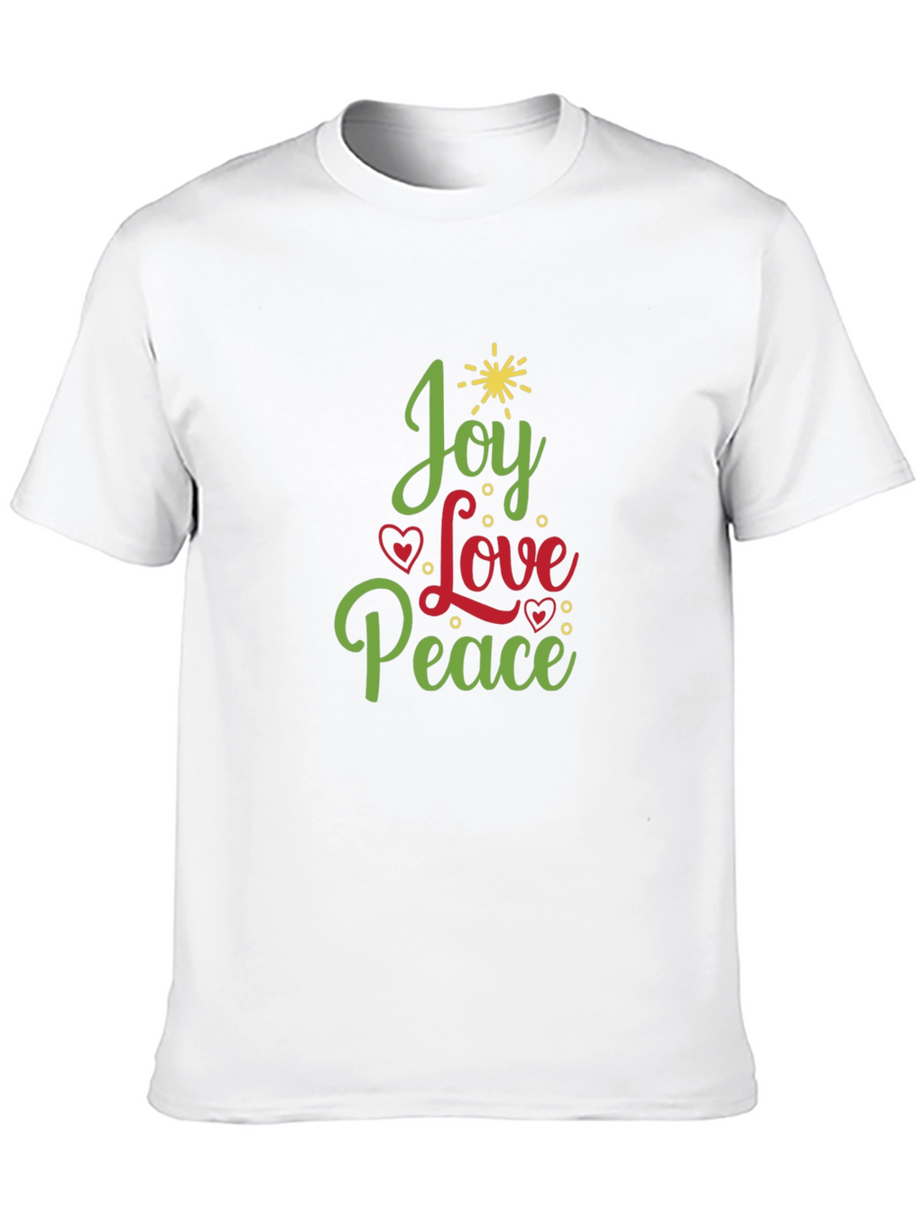 Joy Love Peace Christmas Holiday Graphic Tee