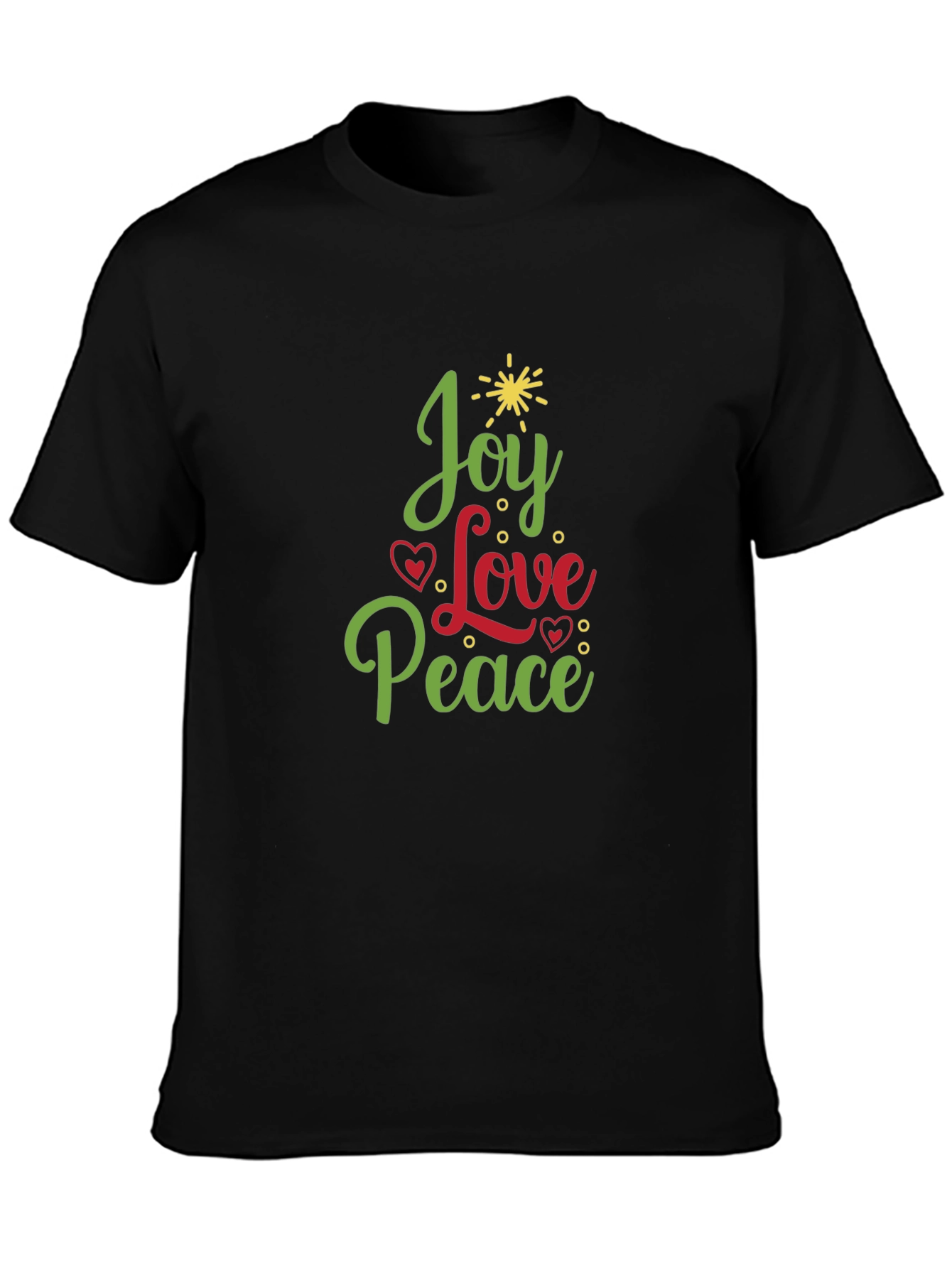 Joy Love Peace Christmas Holiday Graphic Tee