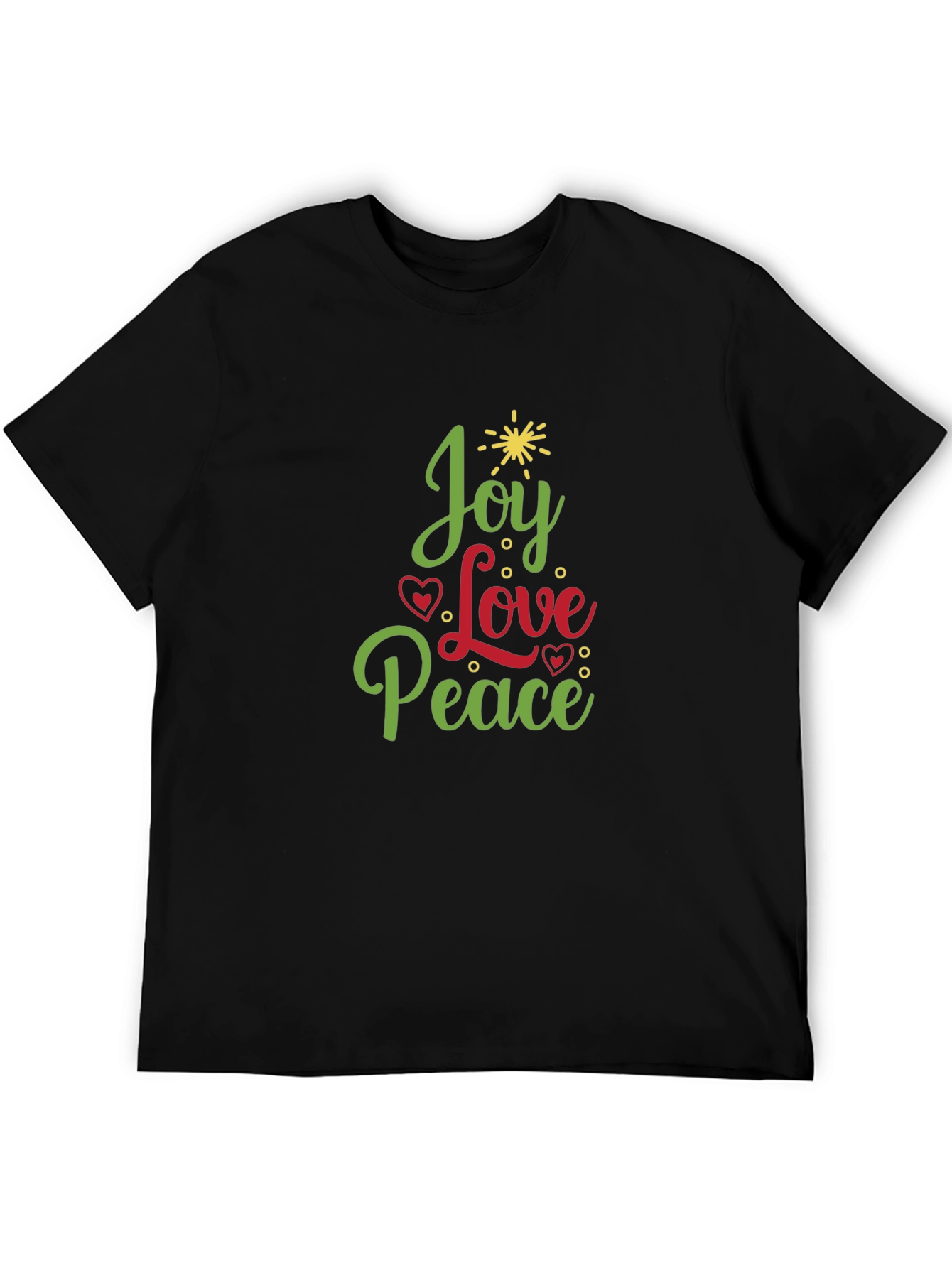 Joy Love Peace Christmas Holiday Graphic Tee