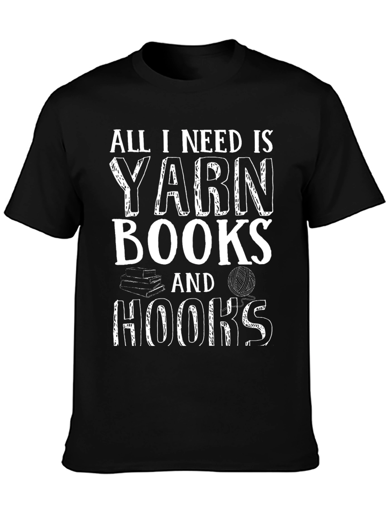 Yarn Books and Hooks T-Shirt