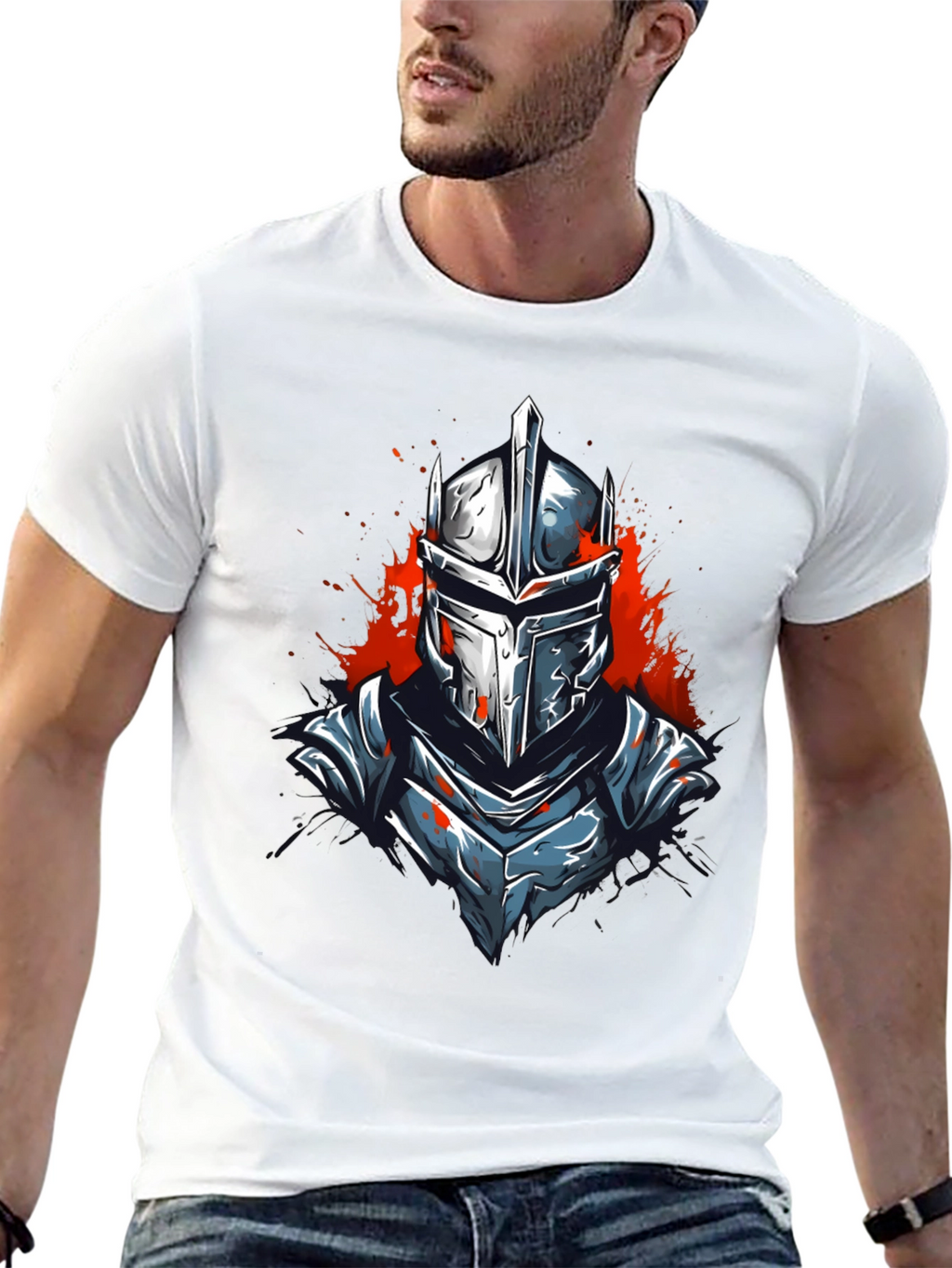 Warrior Knight Graphic Tee - Black