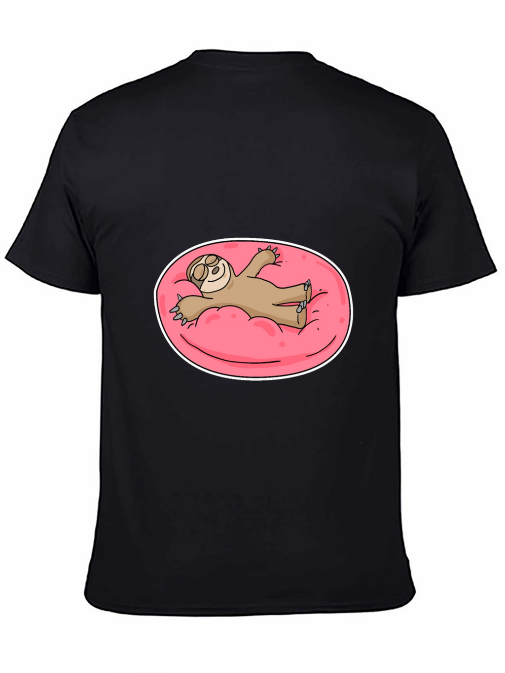 Sloth on Pink Float T-Shirt