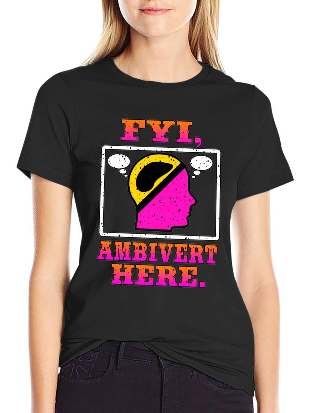 FYI Ambivert Here T-Shirt - Introvert Extrovert Balanced Tee