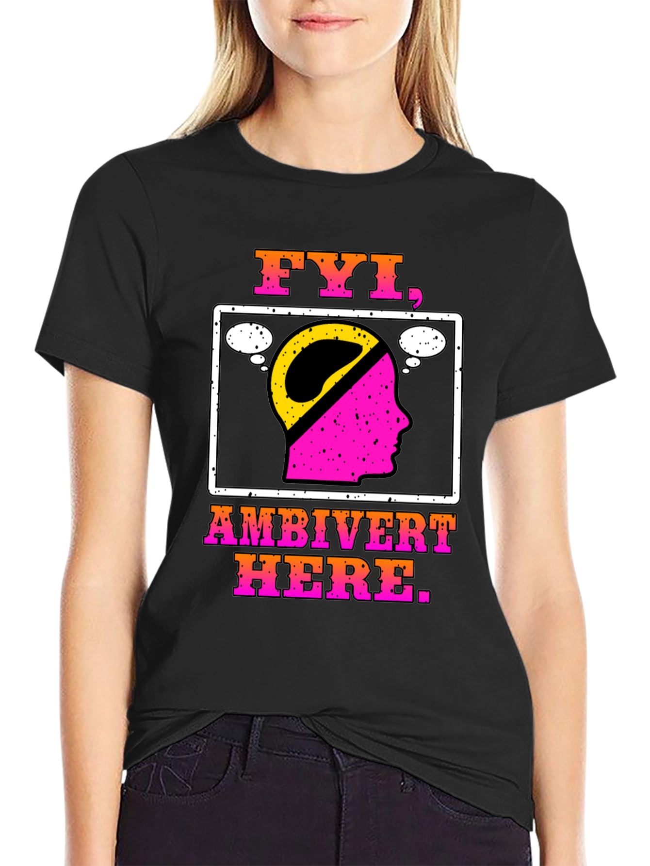 FYI Ambivert Here T-Shirt - Introvert Extrovert Balanced Tee