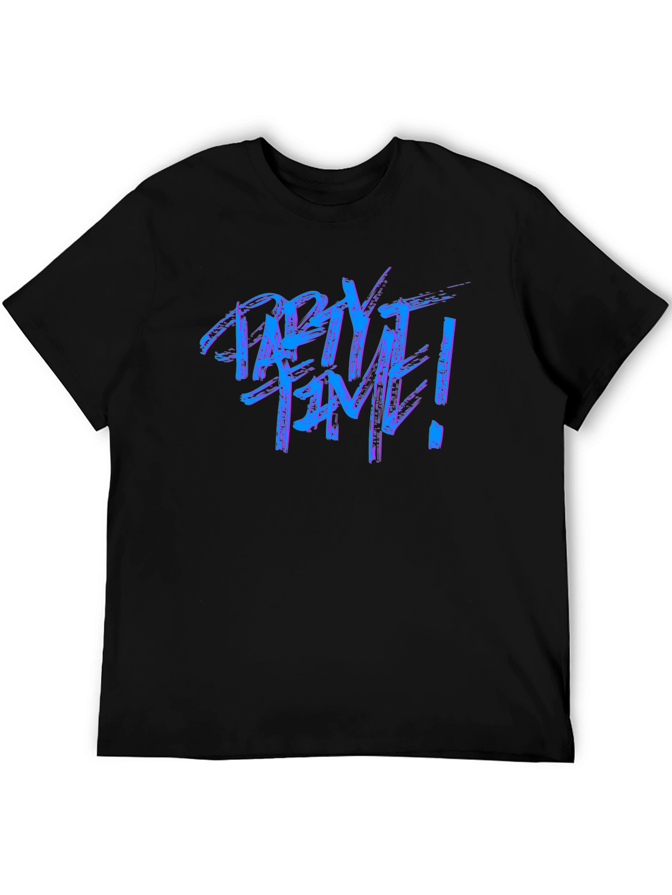 Party Time Graphic Tee - Black Crew Neck