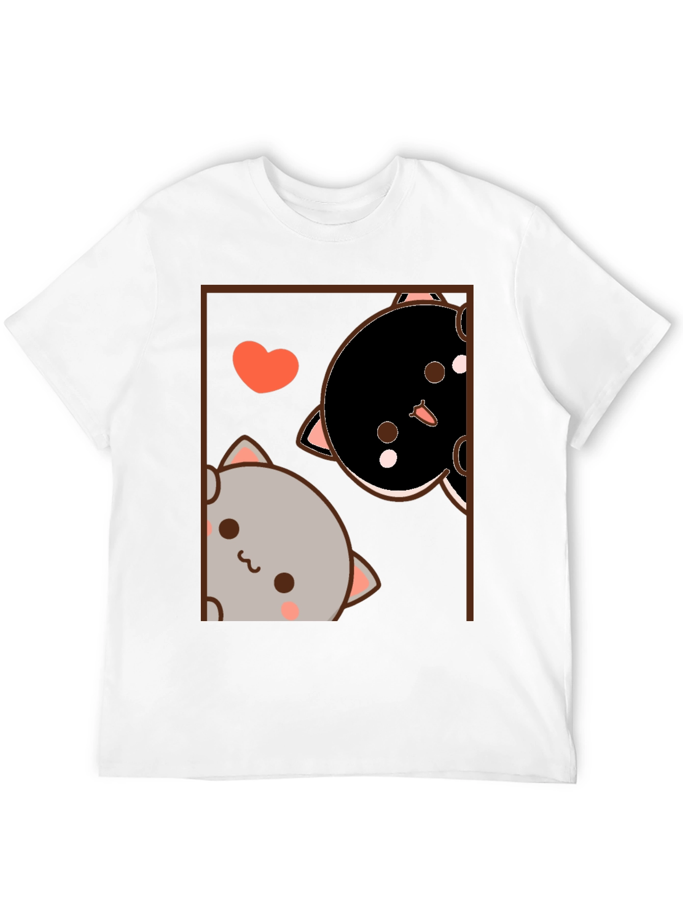 Cute Cats Graphic Black T-Shirt