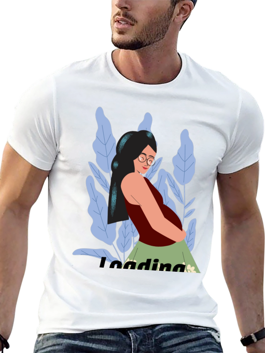 Stylish Loading Graphic Print T-Shirt