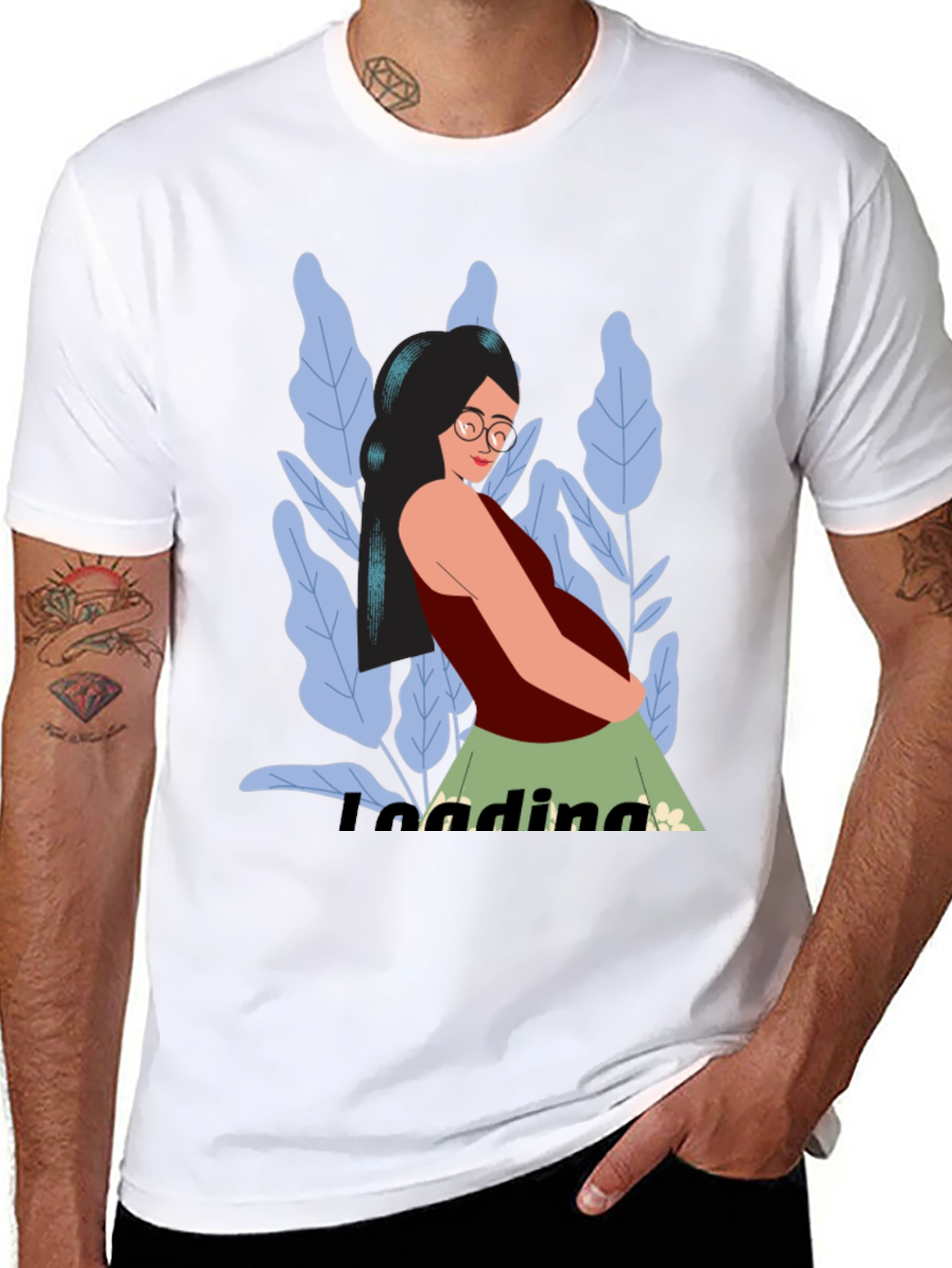Stylish Loading Graphic Print T-Shirt