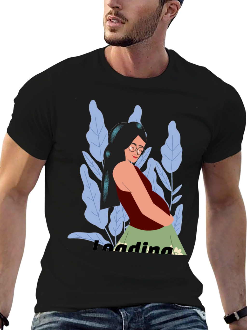 Stylish Loading Graphic Print T-Shirt
