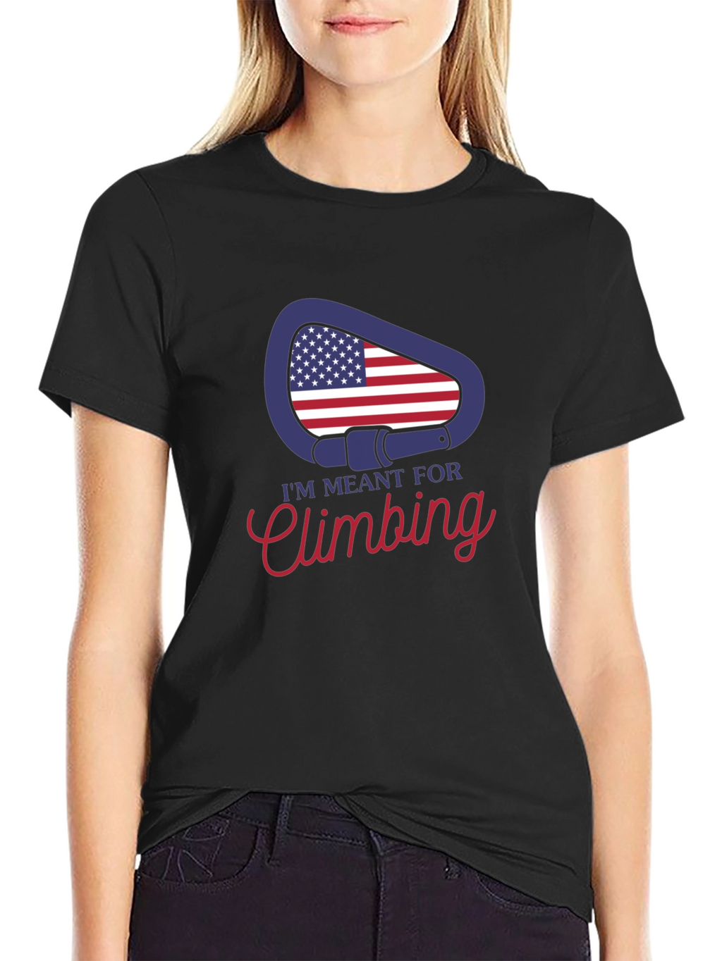 Climbing T-Shirt - USA Carabiner Design