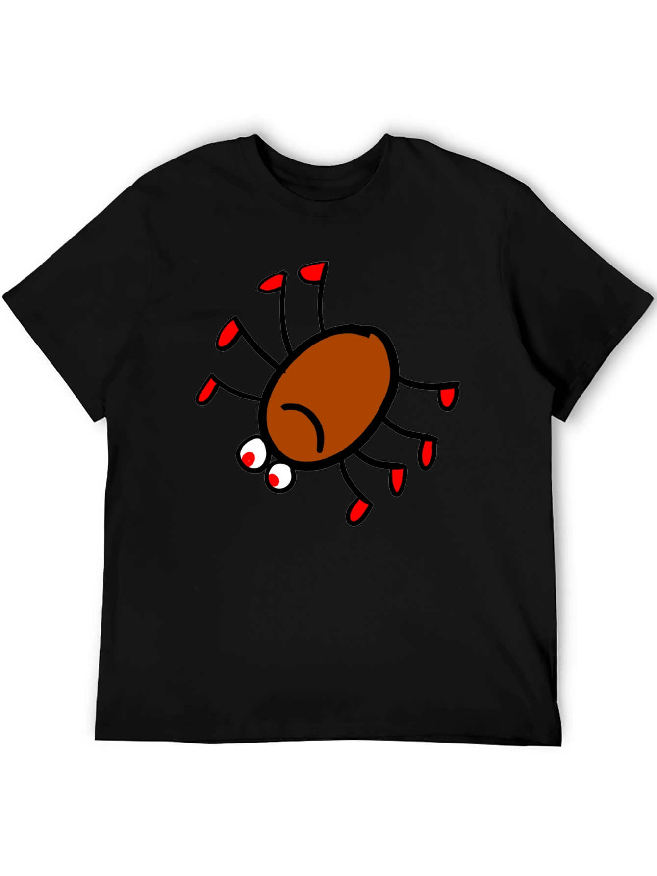 Spider Graphic Tee - Black Short Sleeve Crew Neck