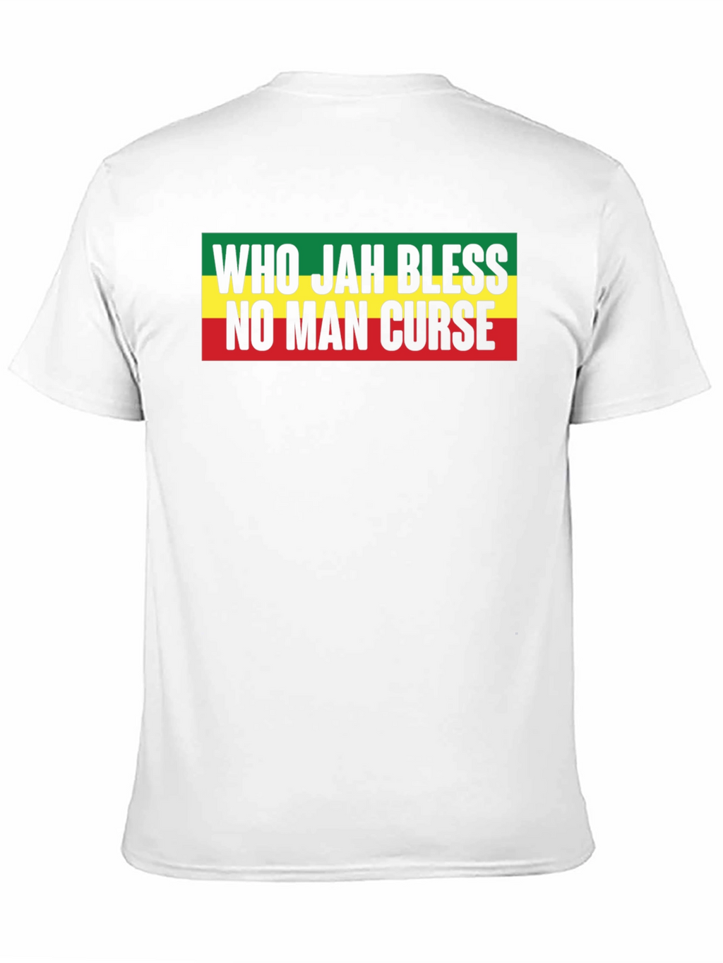 Rasta Who Jah Bless No Man Curse Graphic T-Shirt