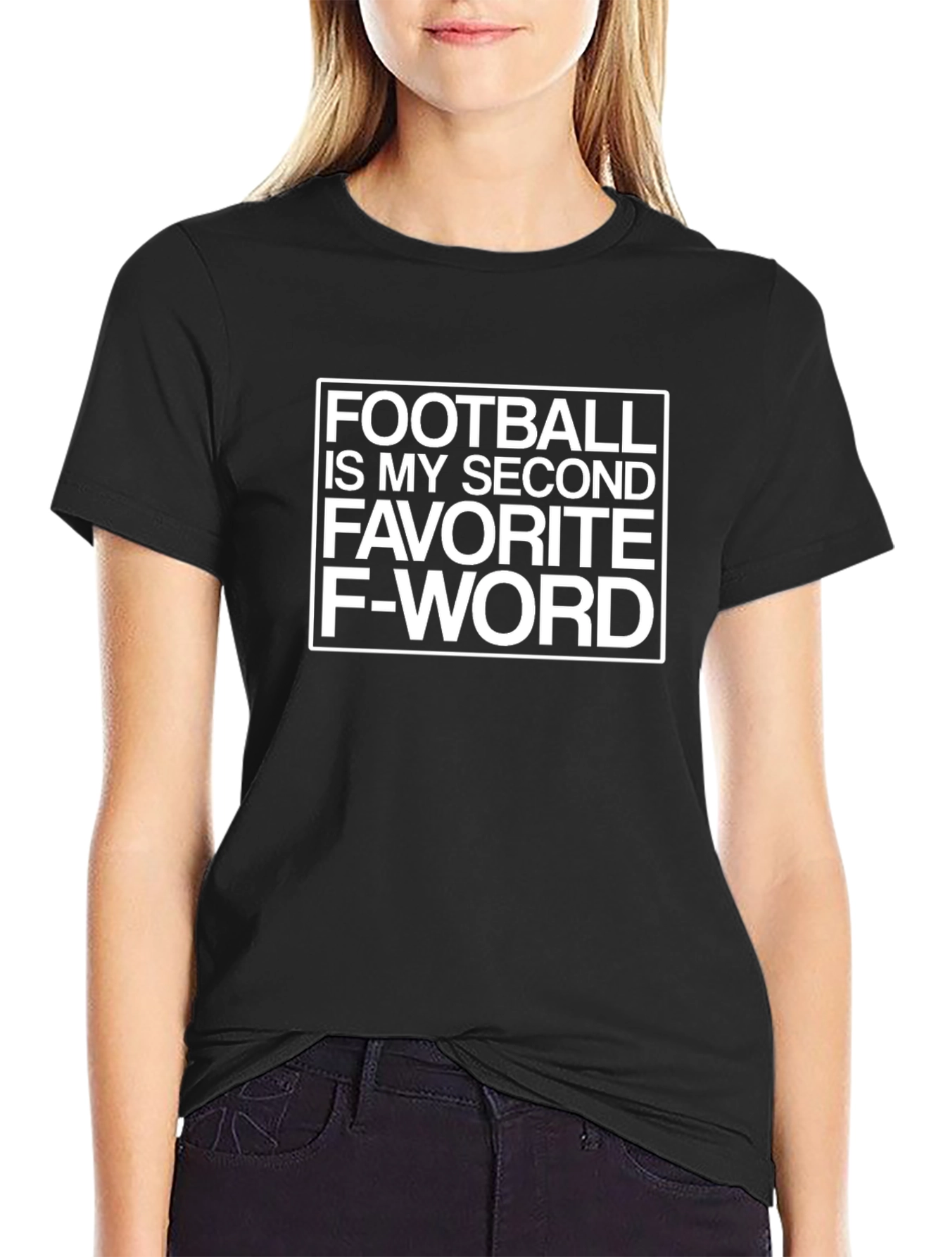 Funny Football F-Word T-Shirt - Mens Black Graphic Tee