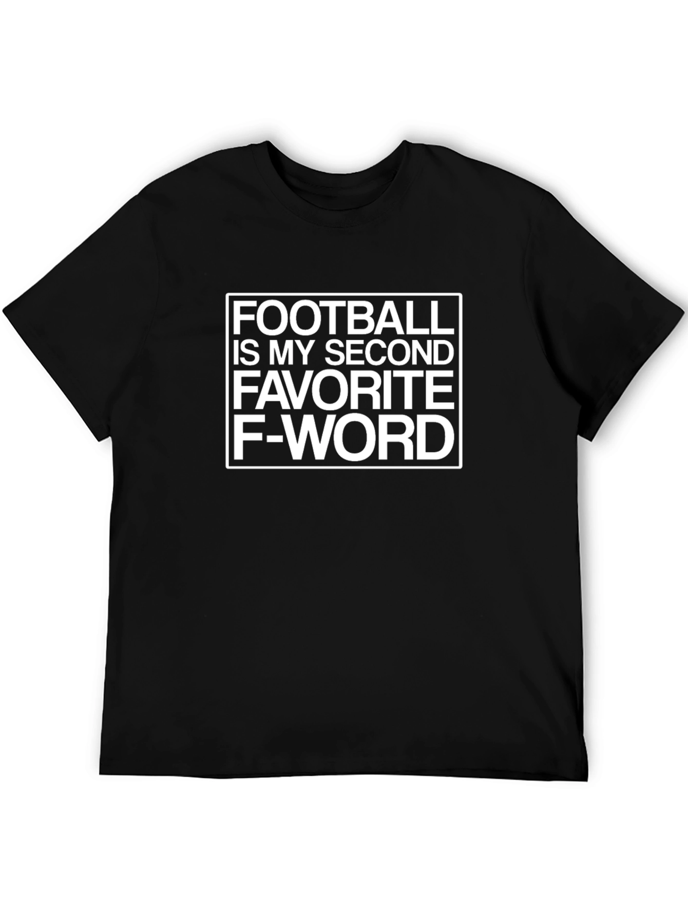 Funny Football F-Word T-Shirt - Mens Black Graphic Tee