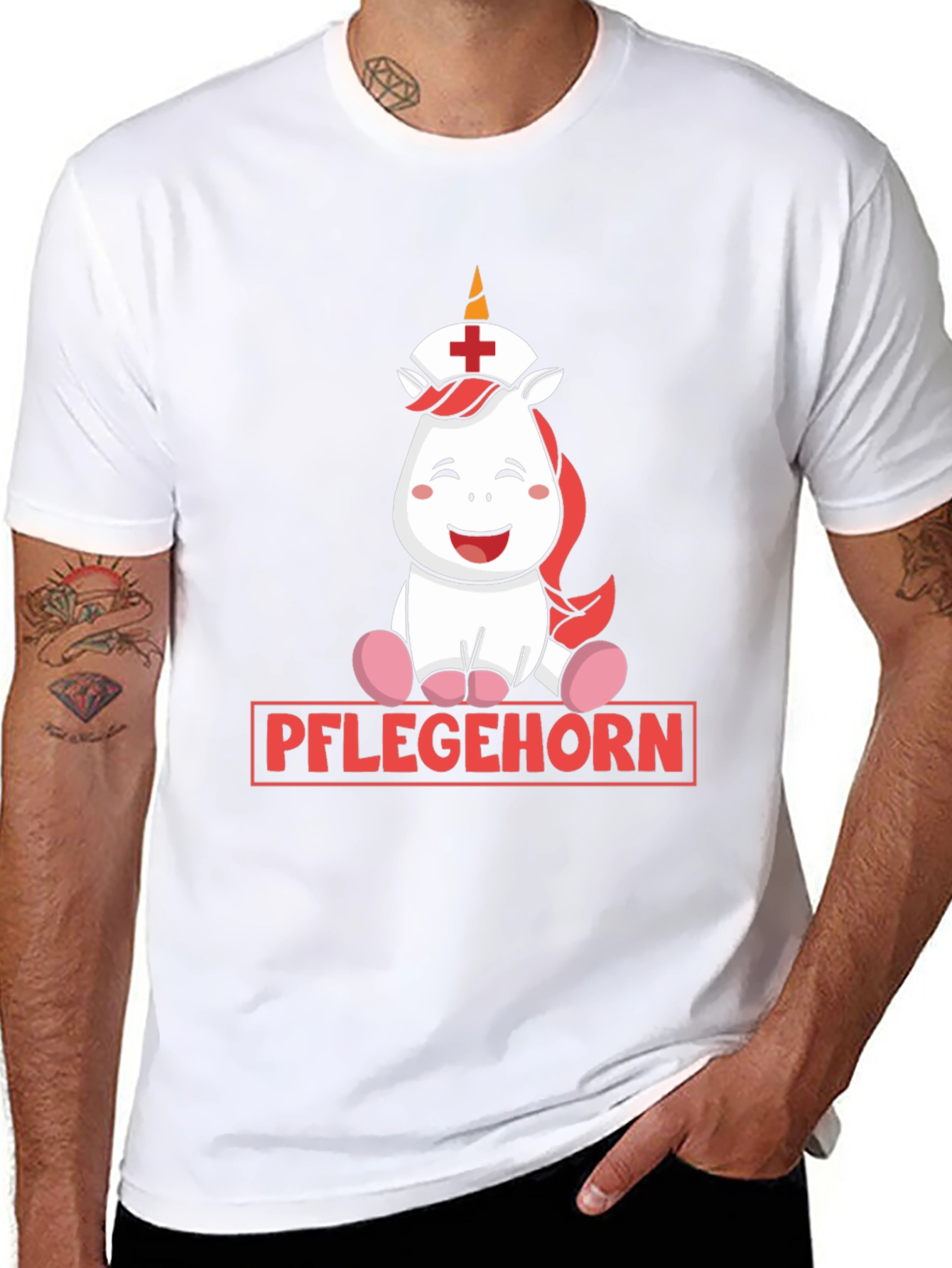 Pflegehorn Nurse Unicorn Graphic T-Shirt