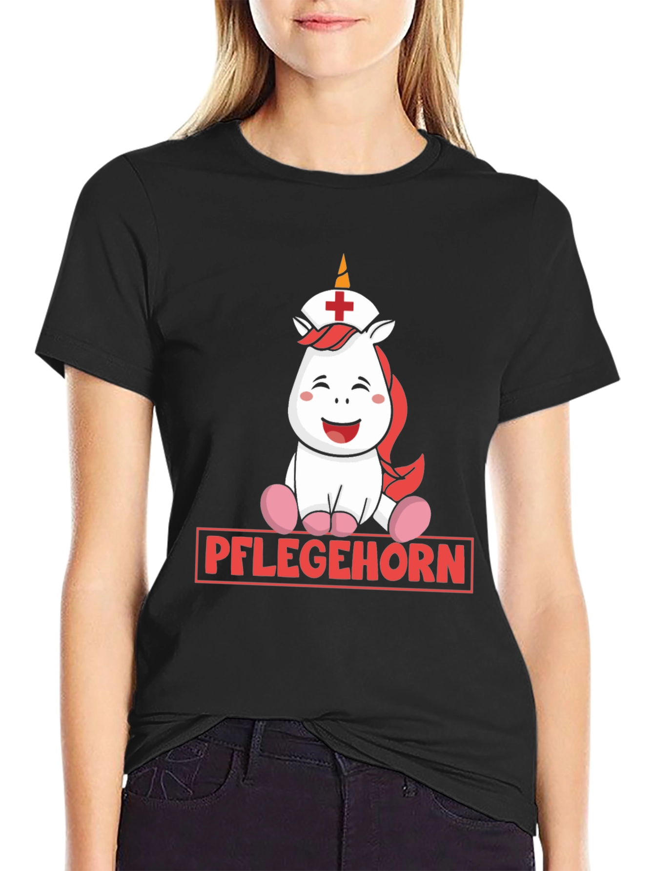 Pflegehorn Nurse Unicorn Graphic T-Shirt