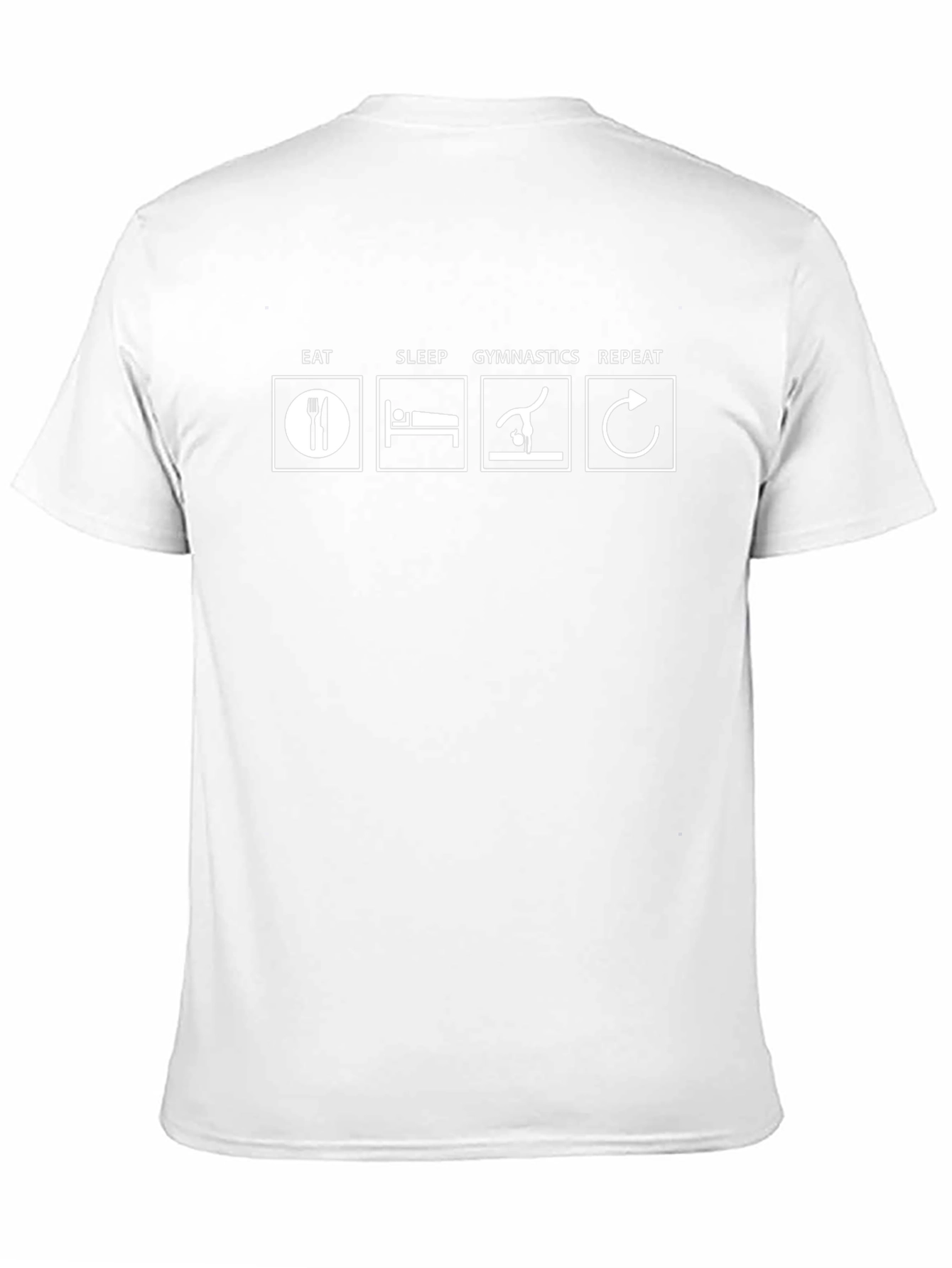 Eat Sleep Gymnastics Repeat Black T-Shirt