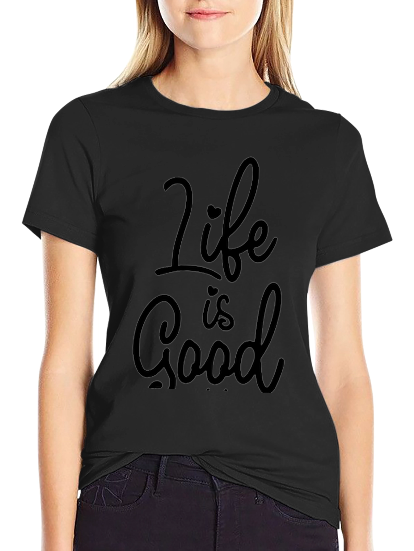 Life is Good Black T-Shirt