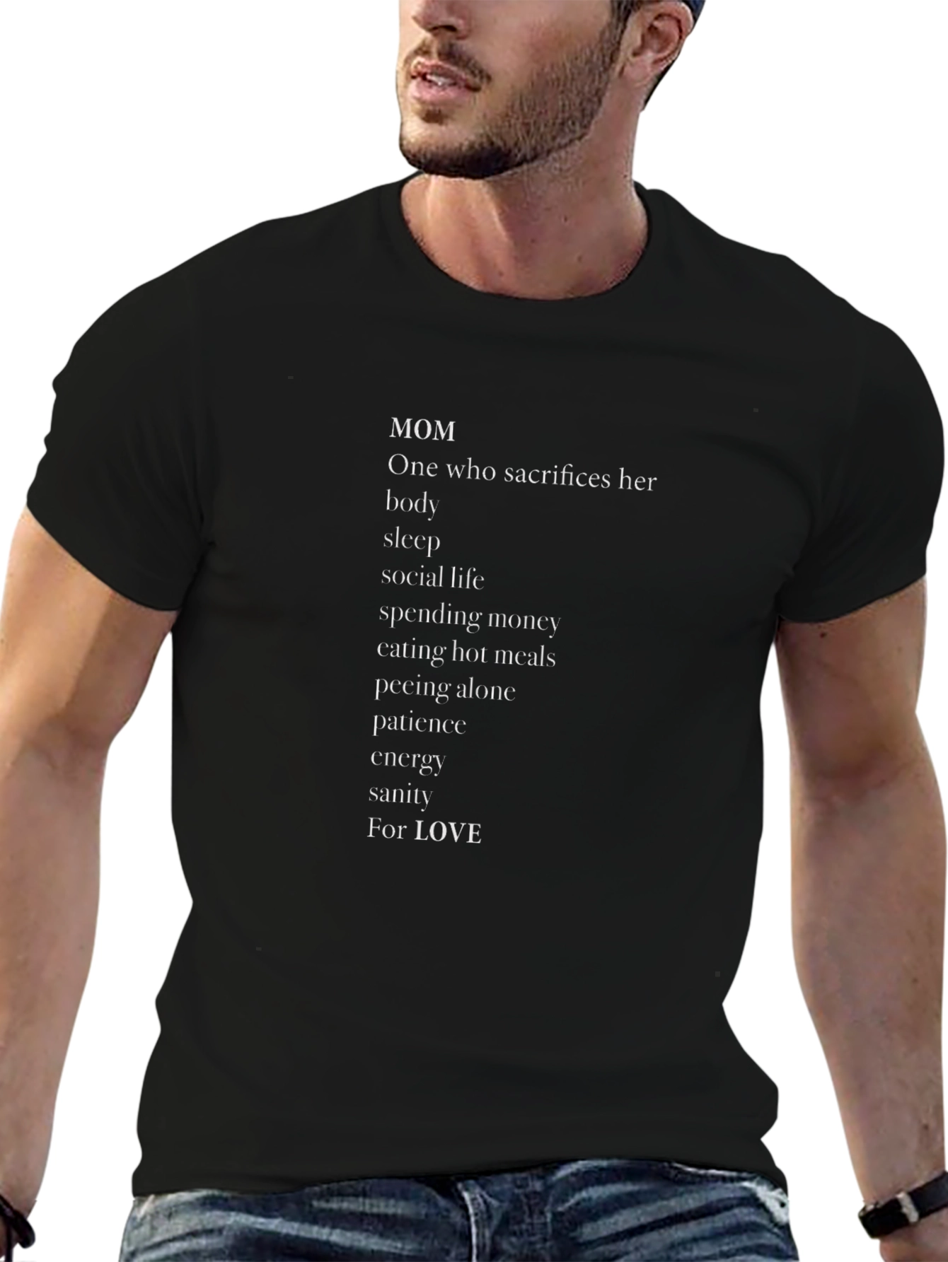 Mom Sacrifice Graphic T-Shirt - Black