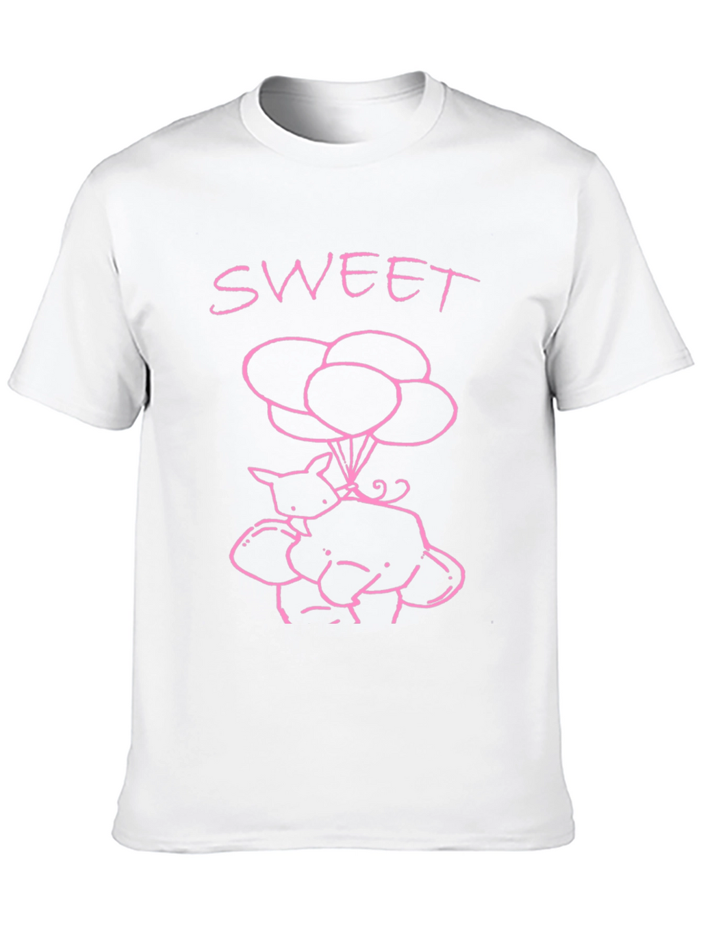 Sweet Piggy Balloons Black T-Shirt