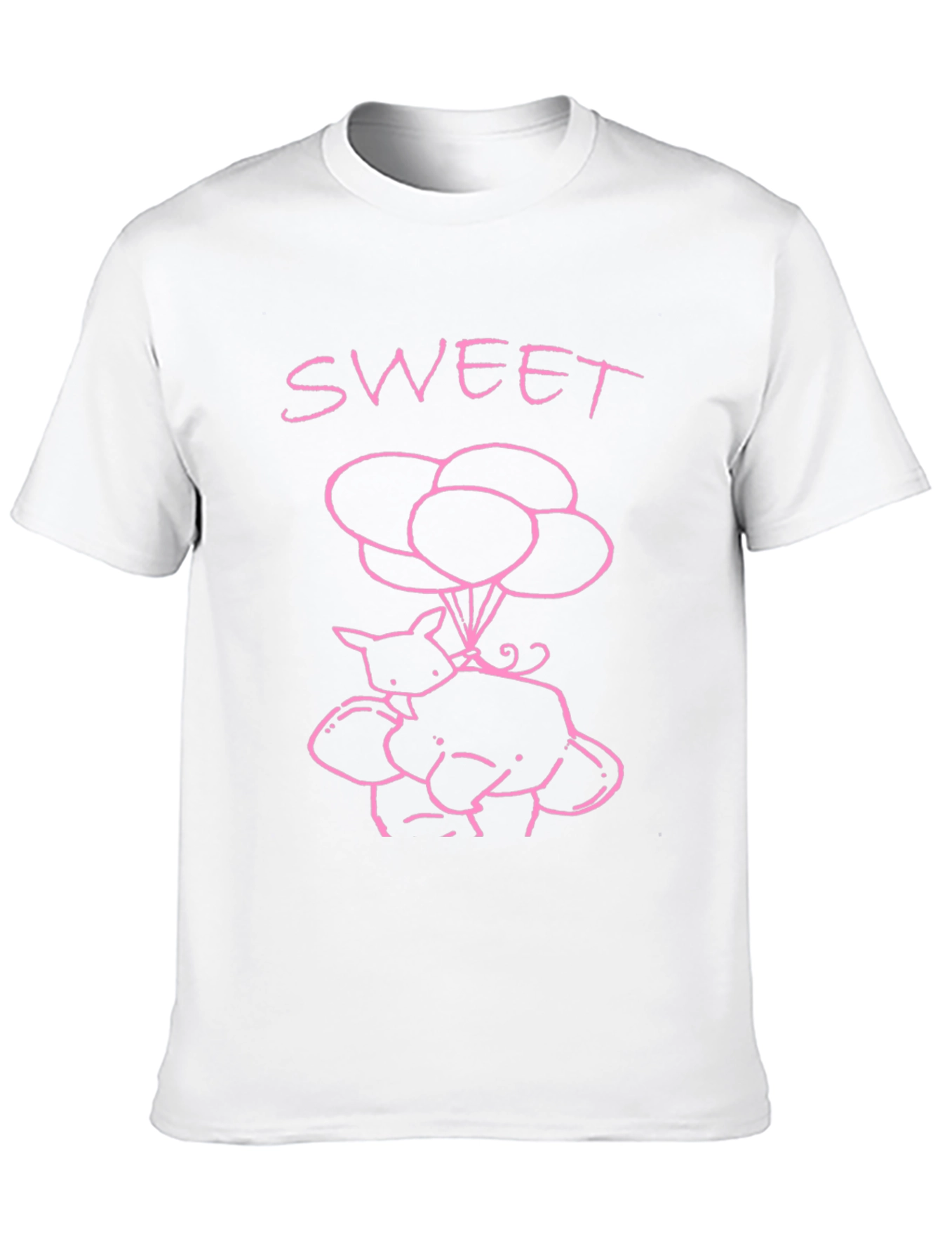 Sweet Piggy Balloons Black T-Shirt