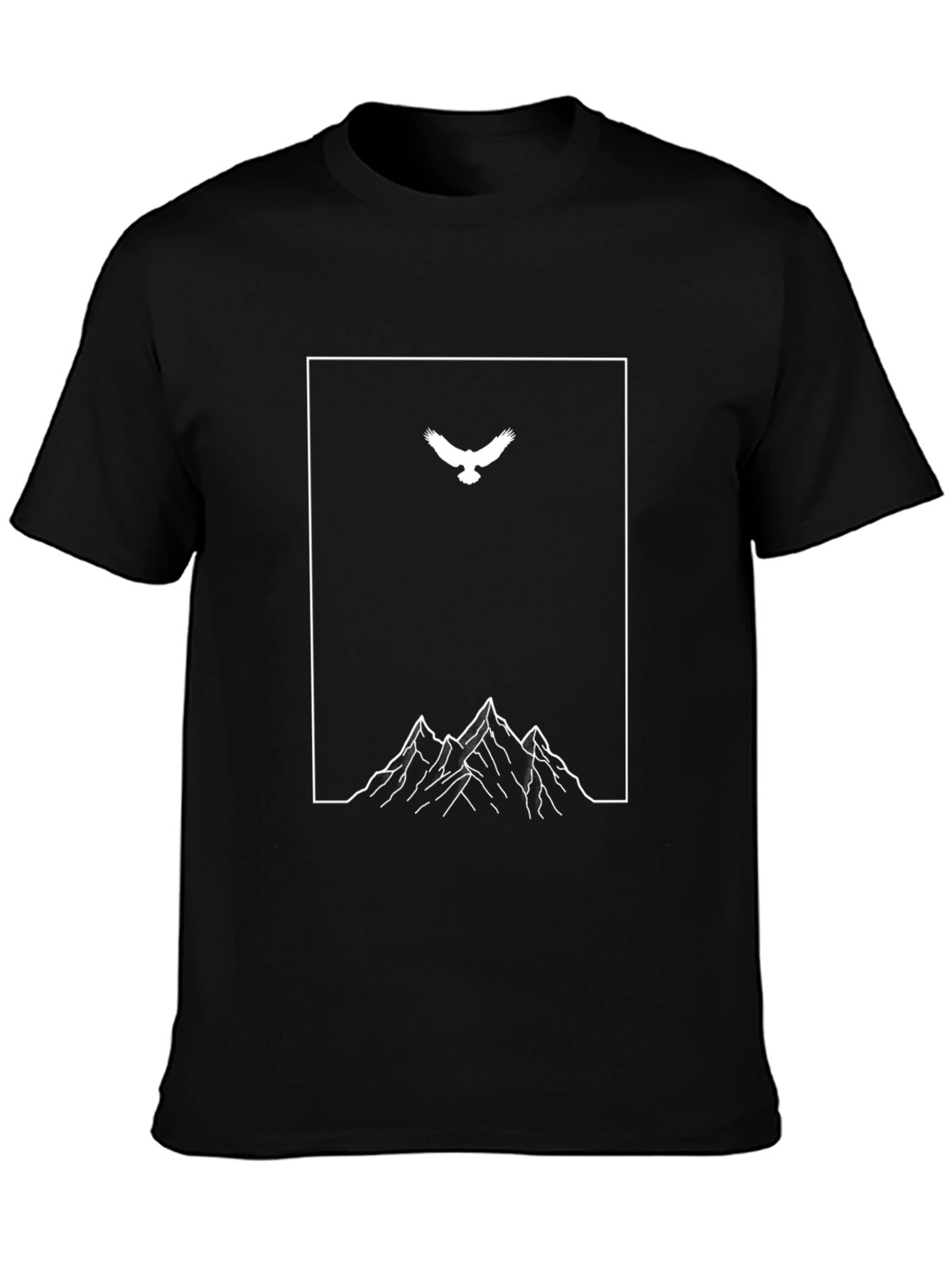 Eagle & Mountain Graphic Tee - Minimalist Design