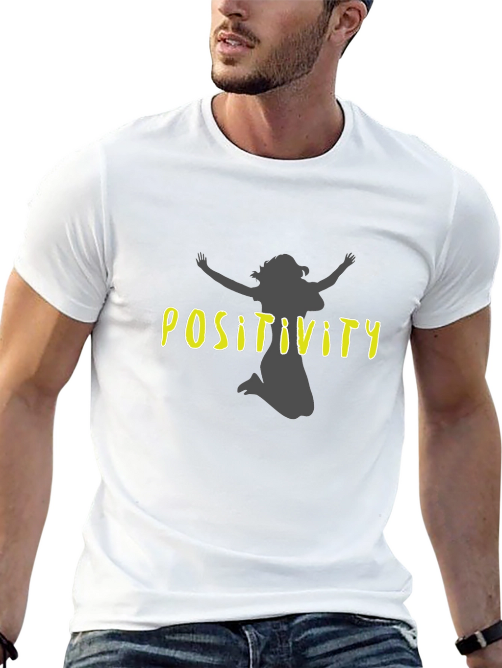 Positivity Graphic Tee - Unisex Black T-Shirt