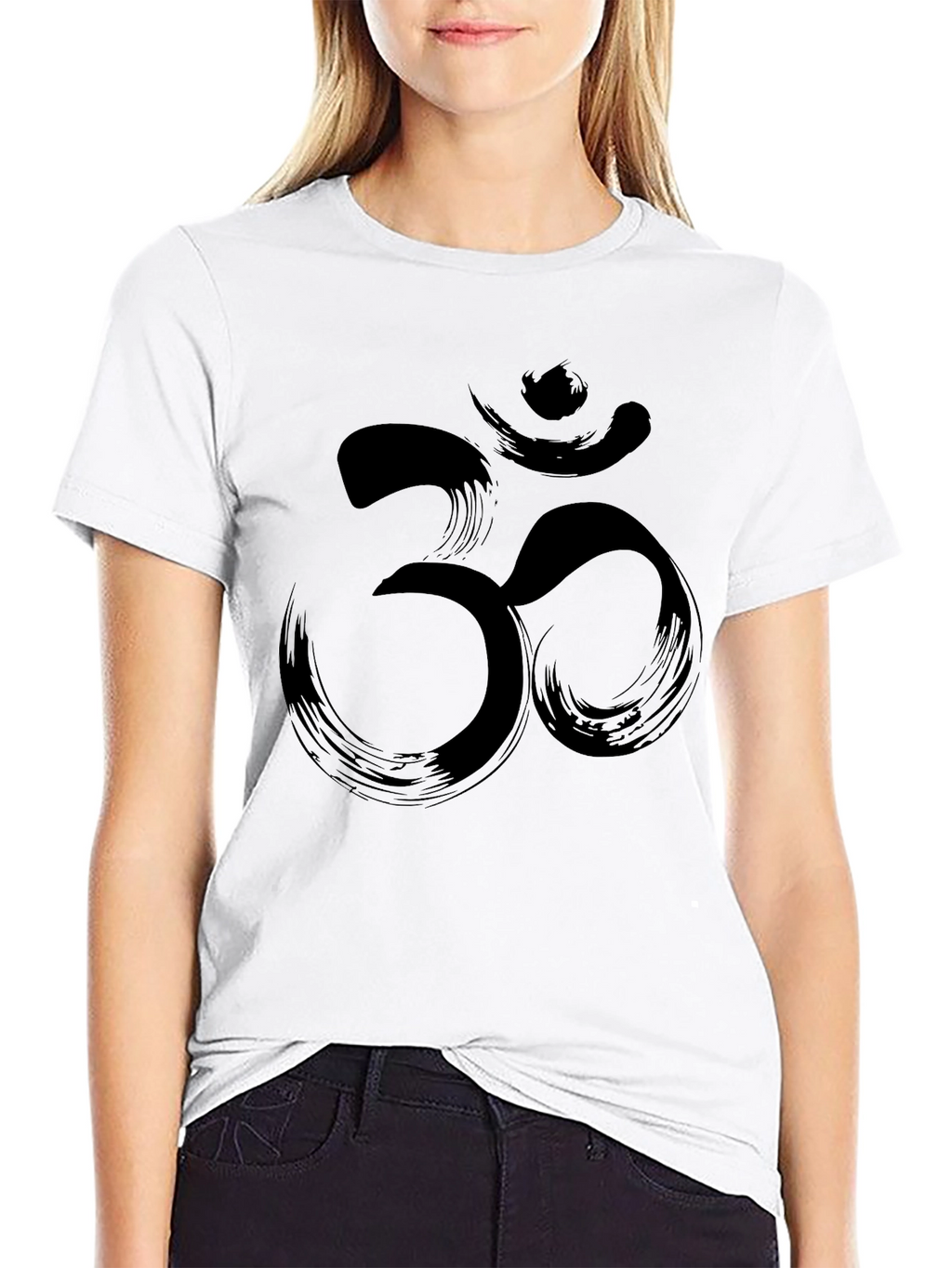 Om Symbol T-Shirt - Brushstroke Design
