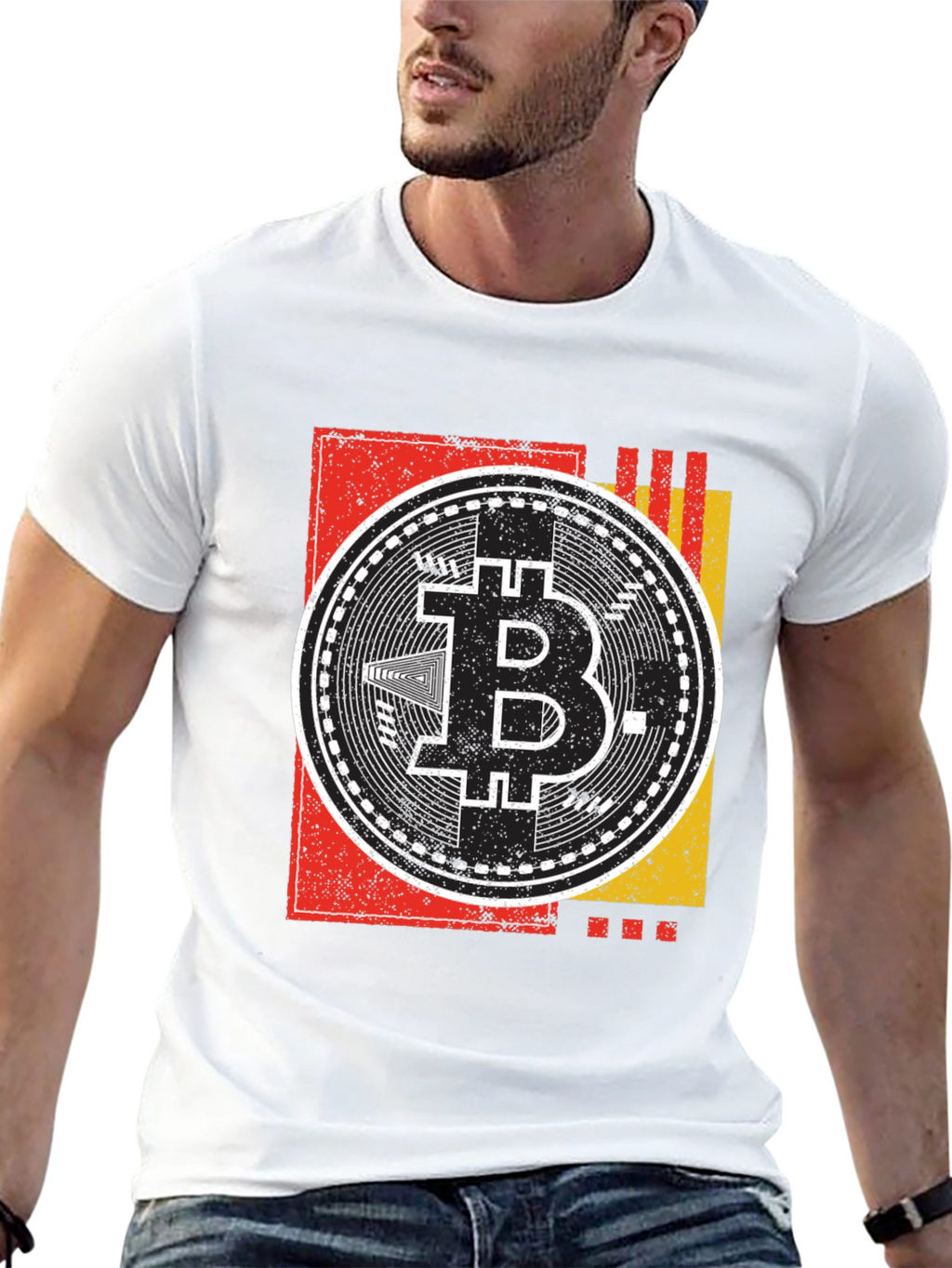Bitcoin Crypto Currency Graphic Tee - Black