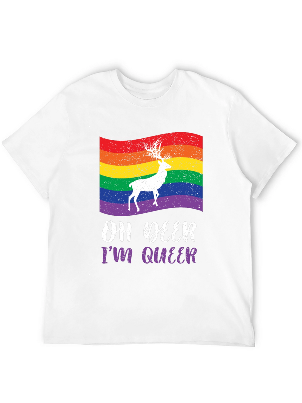 Oh Deer Im Queer Pride Graphic Tee