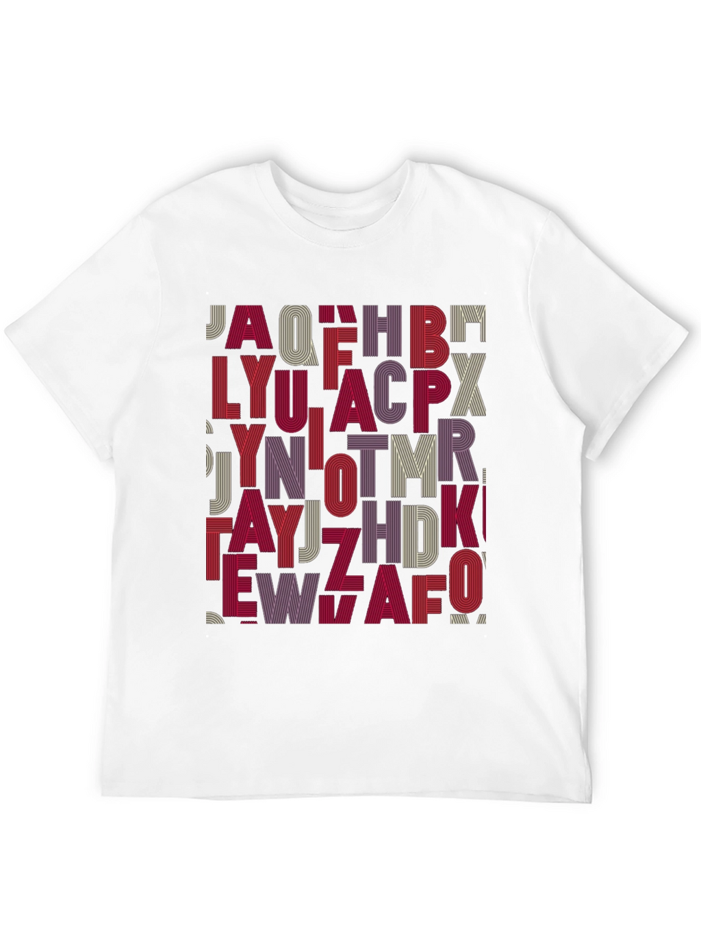 Alphabet Design Tee - Stylish Graphic Print Shirt