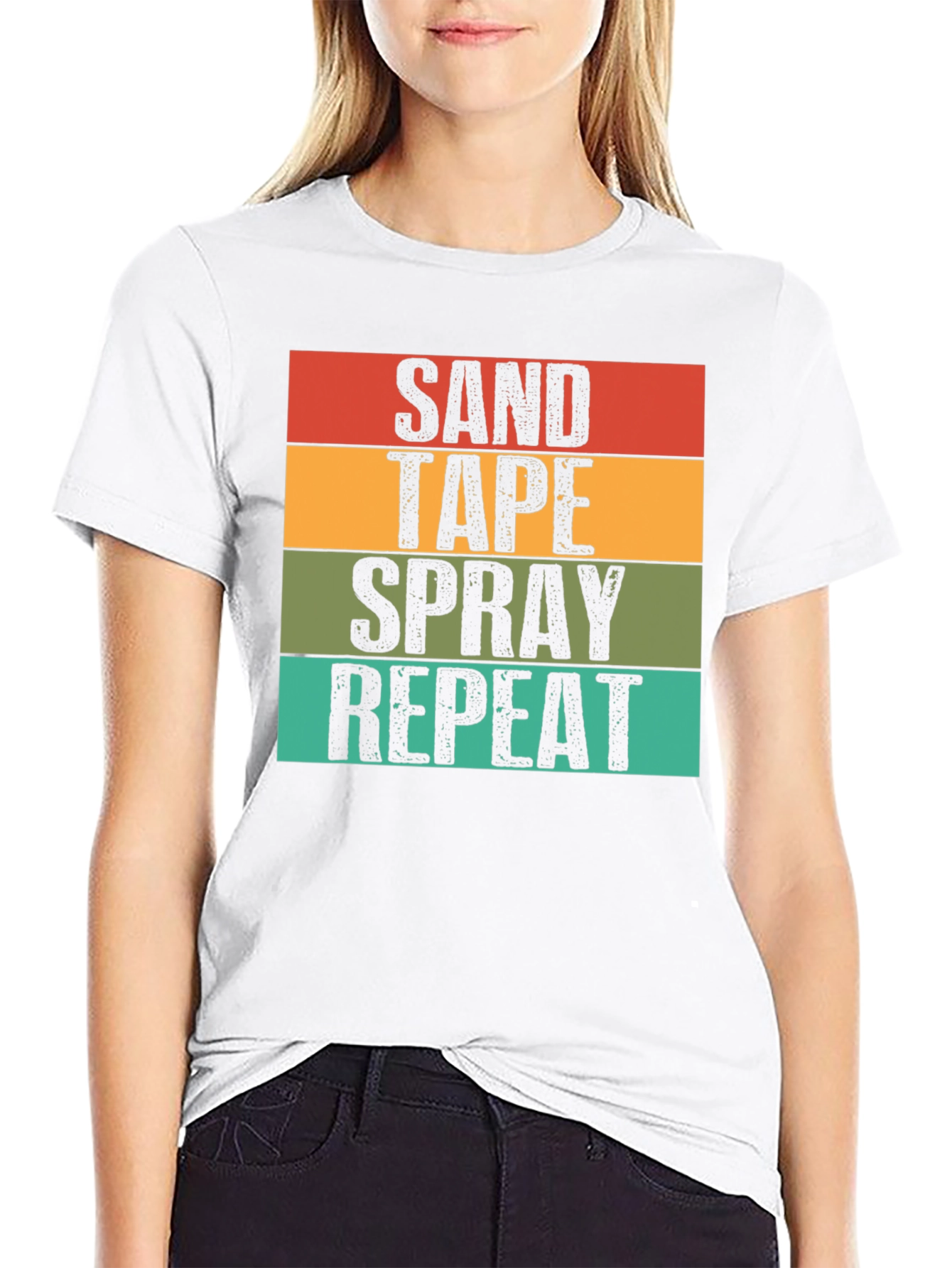 Sand Tape Spray Repeat Graphic Tee