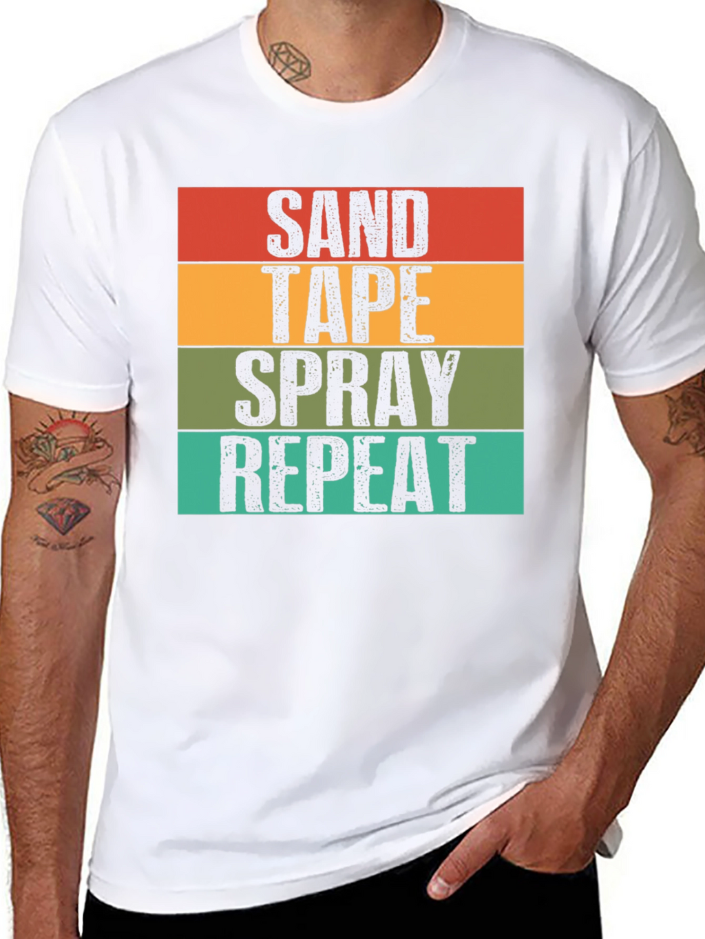 Sand Tape Spray Repeat Graphic Tee