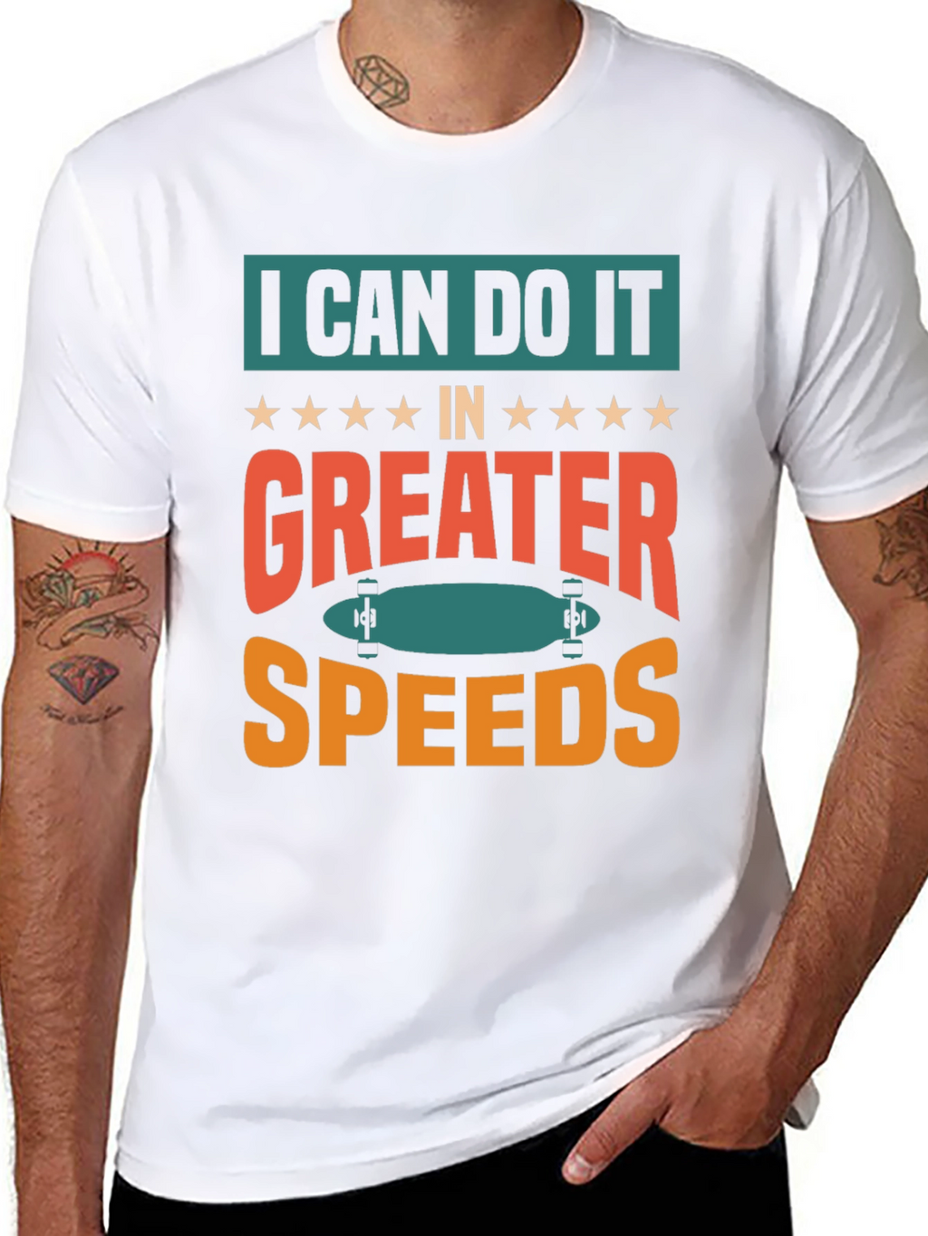 I Can Do It Faster Skateboard T-Shirt