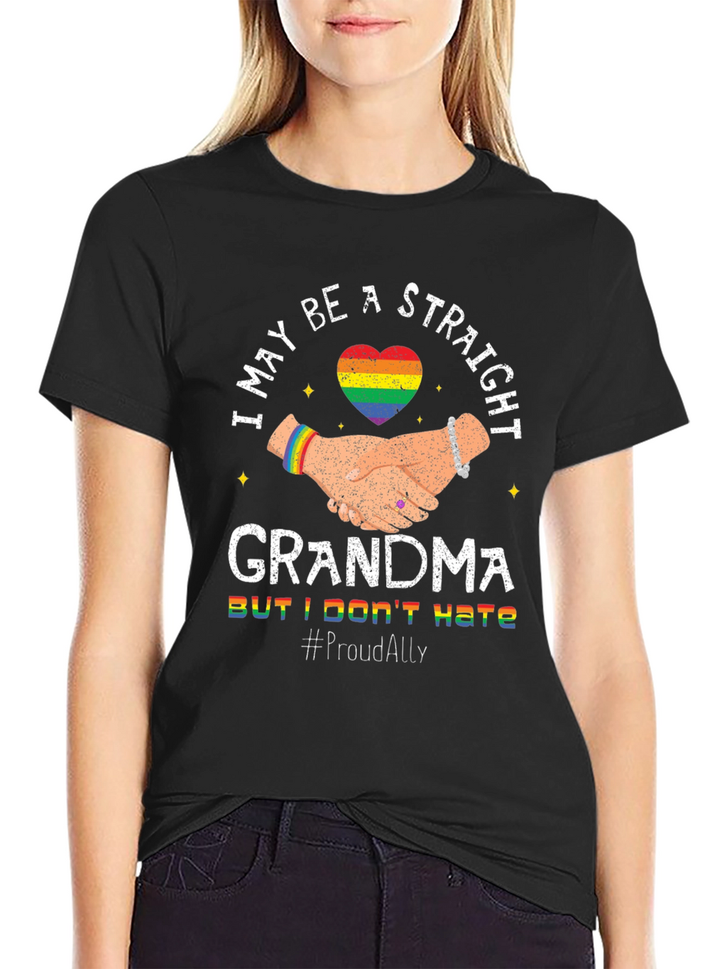 Proud Ally Straight Grandma T-Shirt