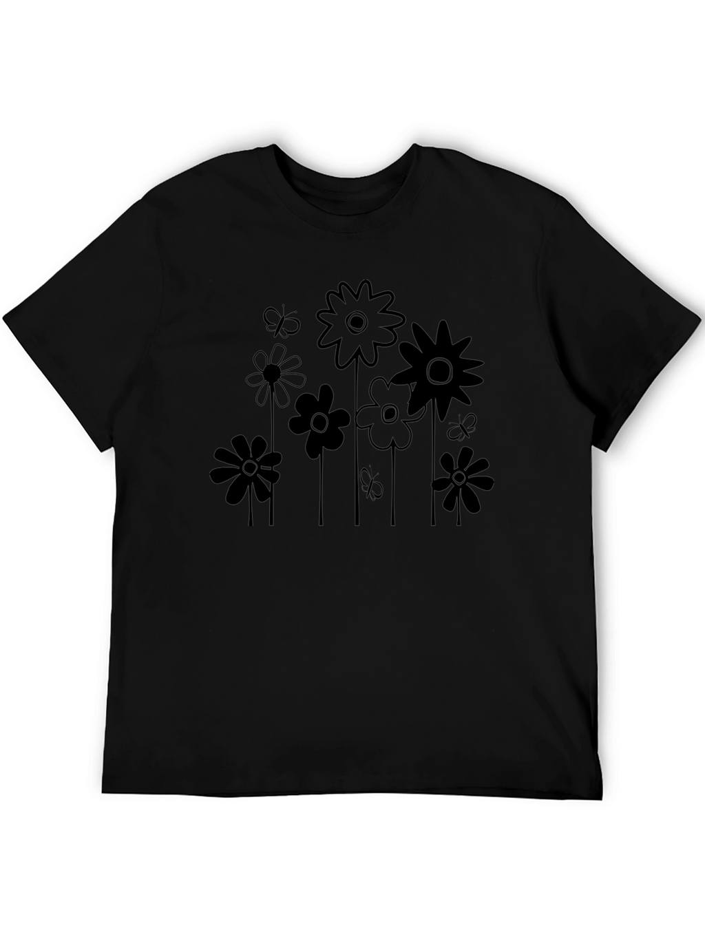 Black Floral Graphic Tee